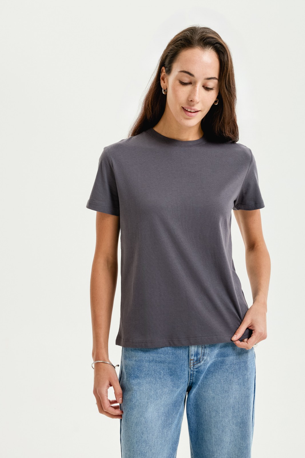 Футболка из хлопка однотонная