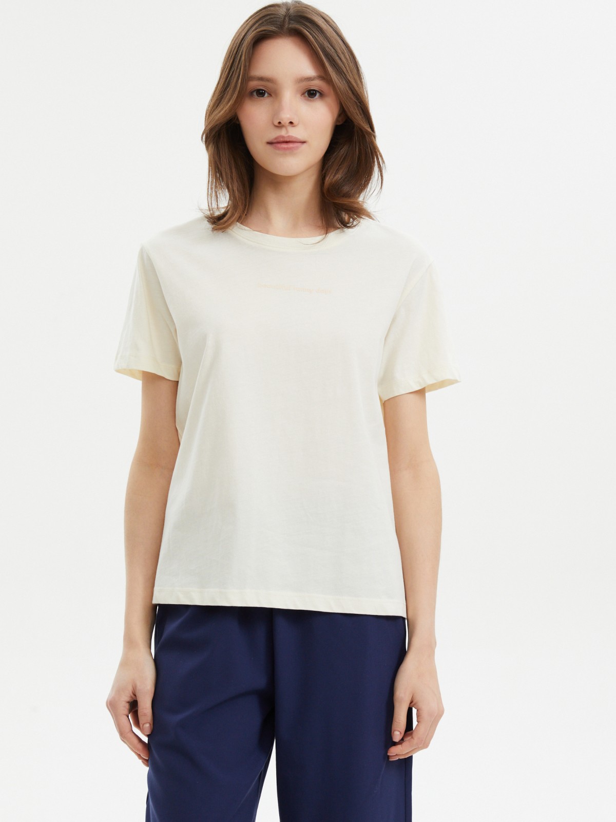 Футболка из хлопка с надписью