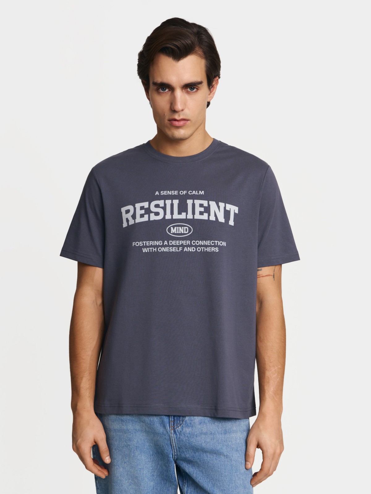 Футболка из хлопка с надписью 