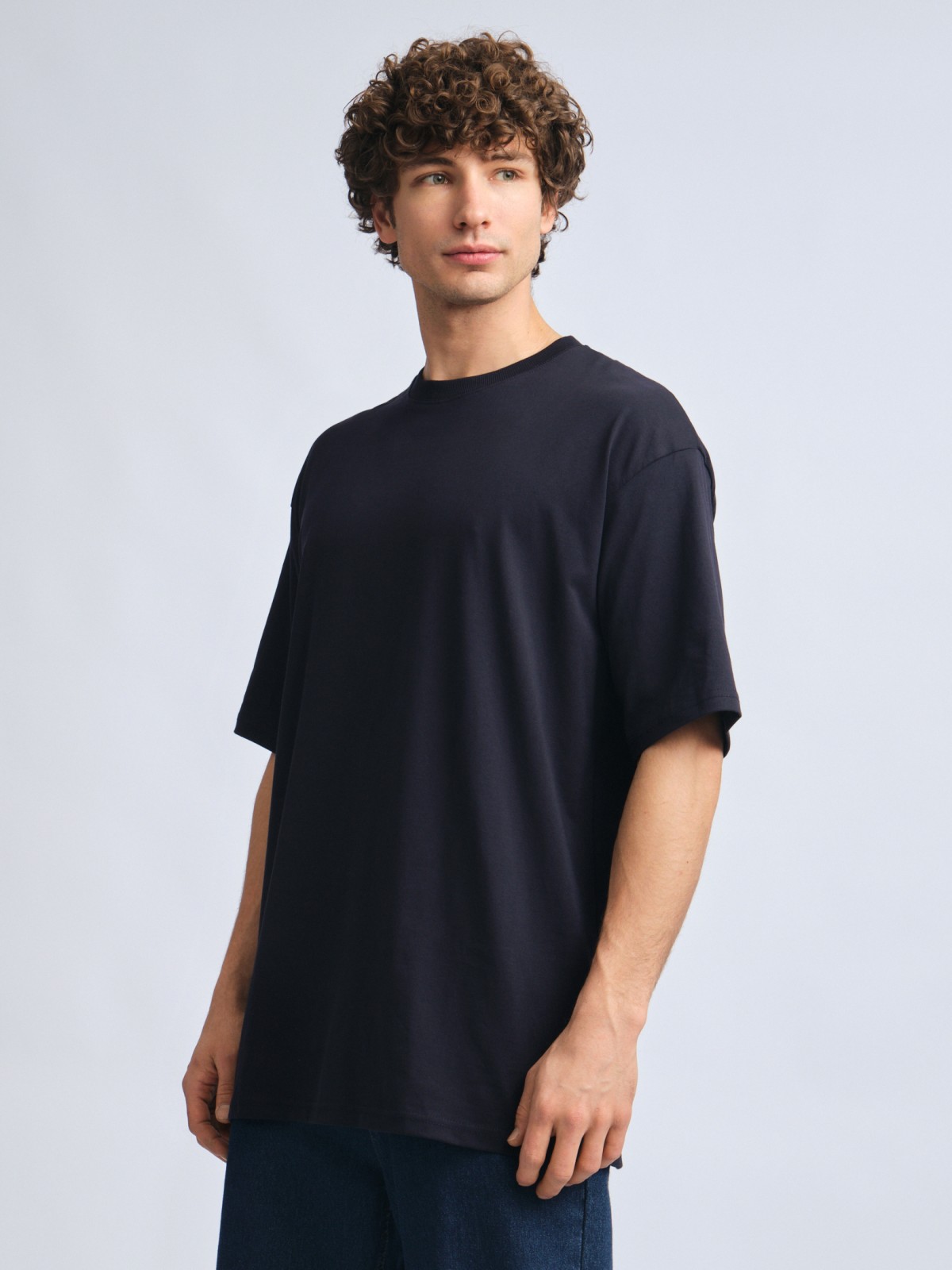 Футболка оверсайз из хлопка с коротким рукавом