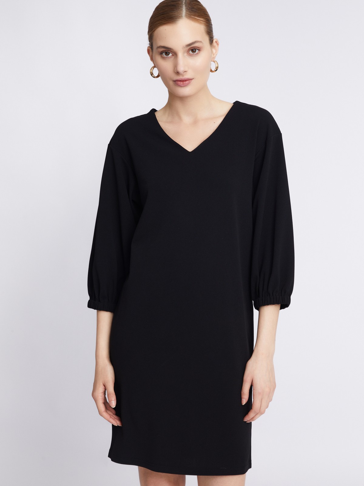 Платье с объёмными рукавами и поясом zolla 22331819F062, цвет черный, размер S - фото 5