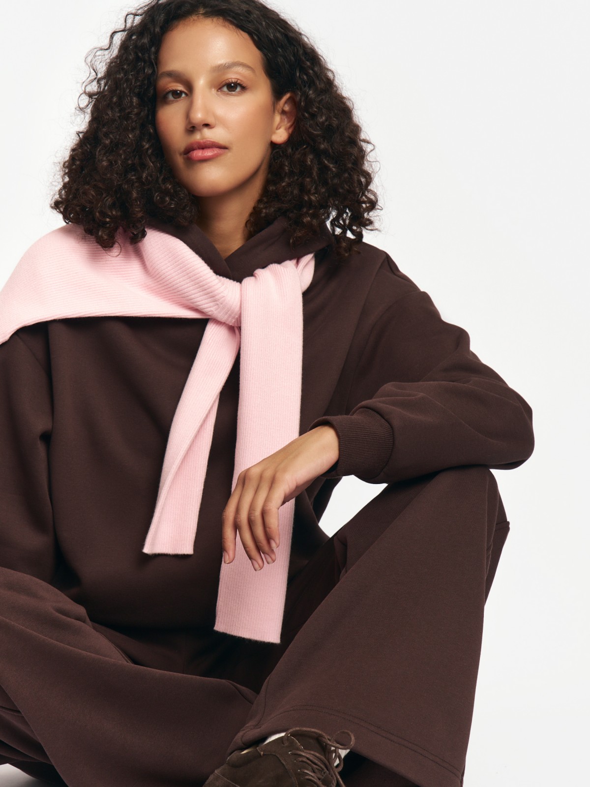 Утеплённый худи с начёсом и капюшоном