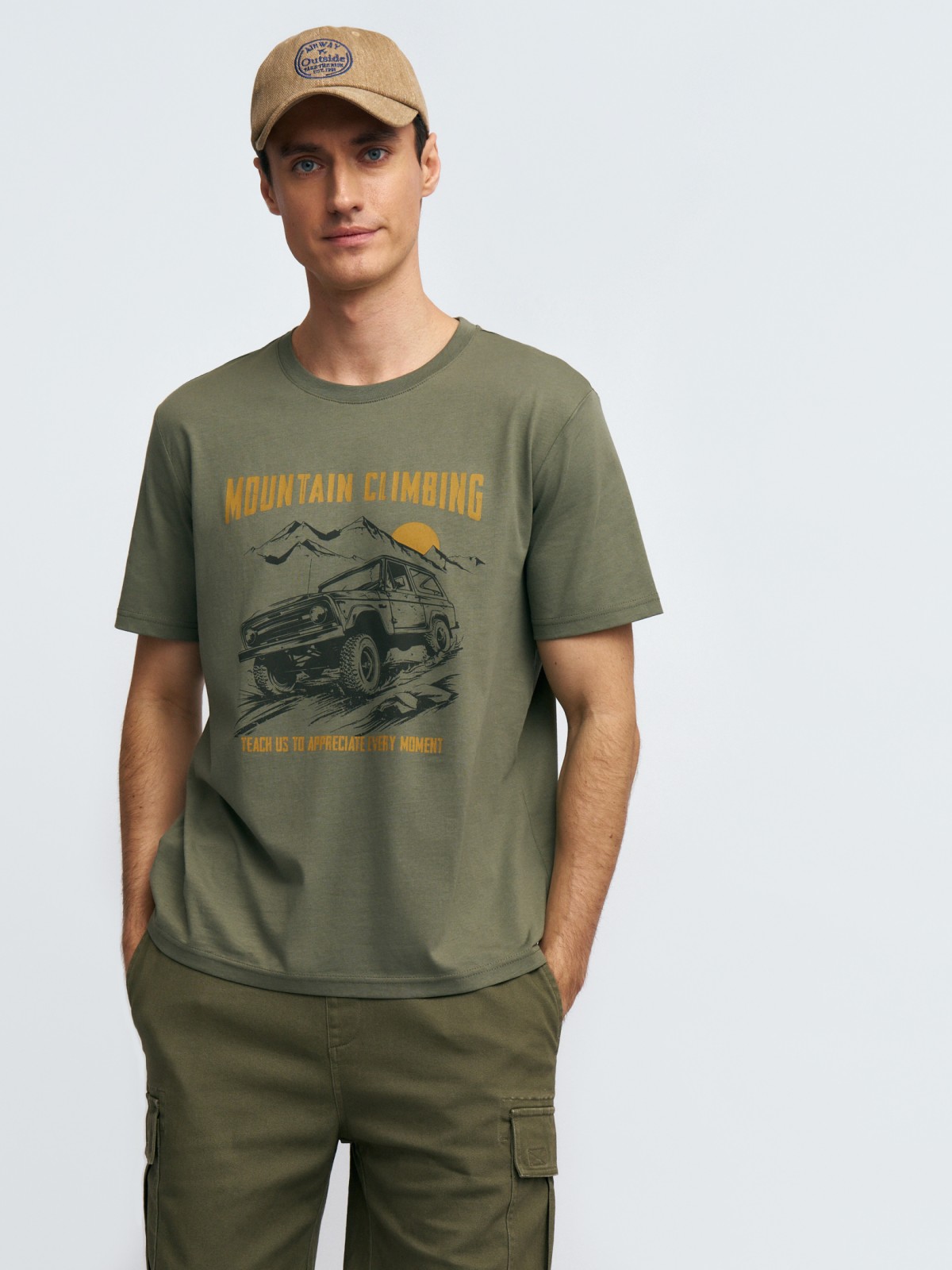 Футболка из хлопка с принтом