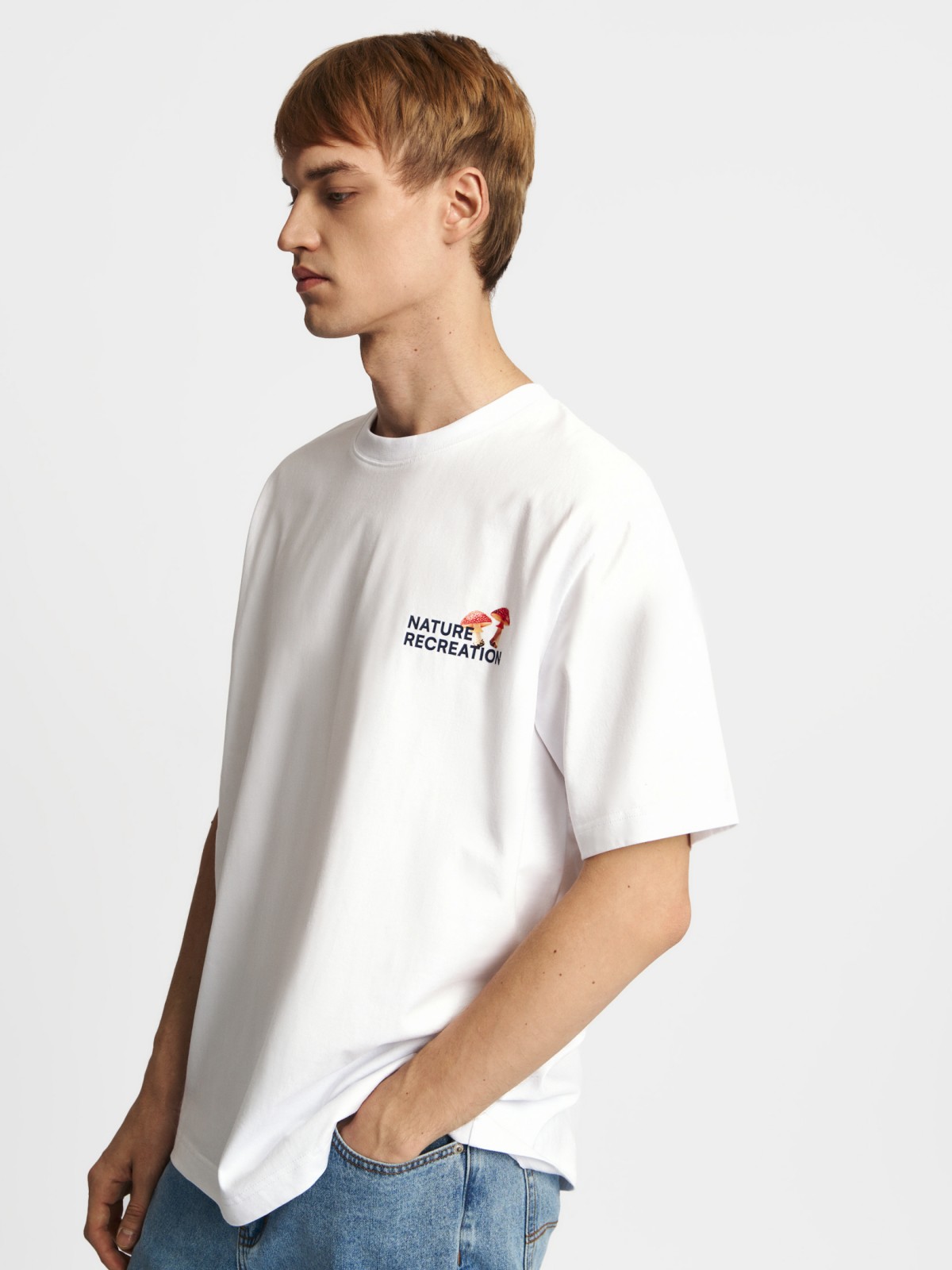 Футболка из хлопка с принтом