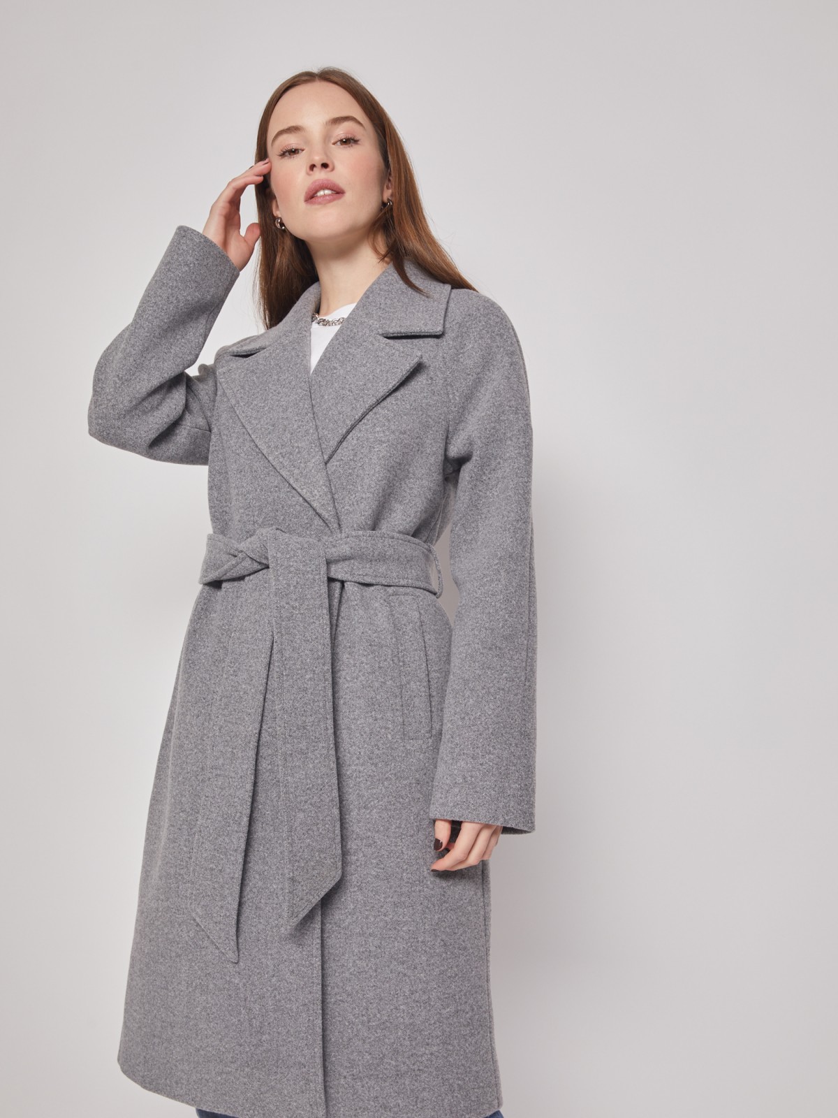 Пальто-халат с поясом