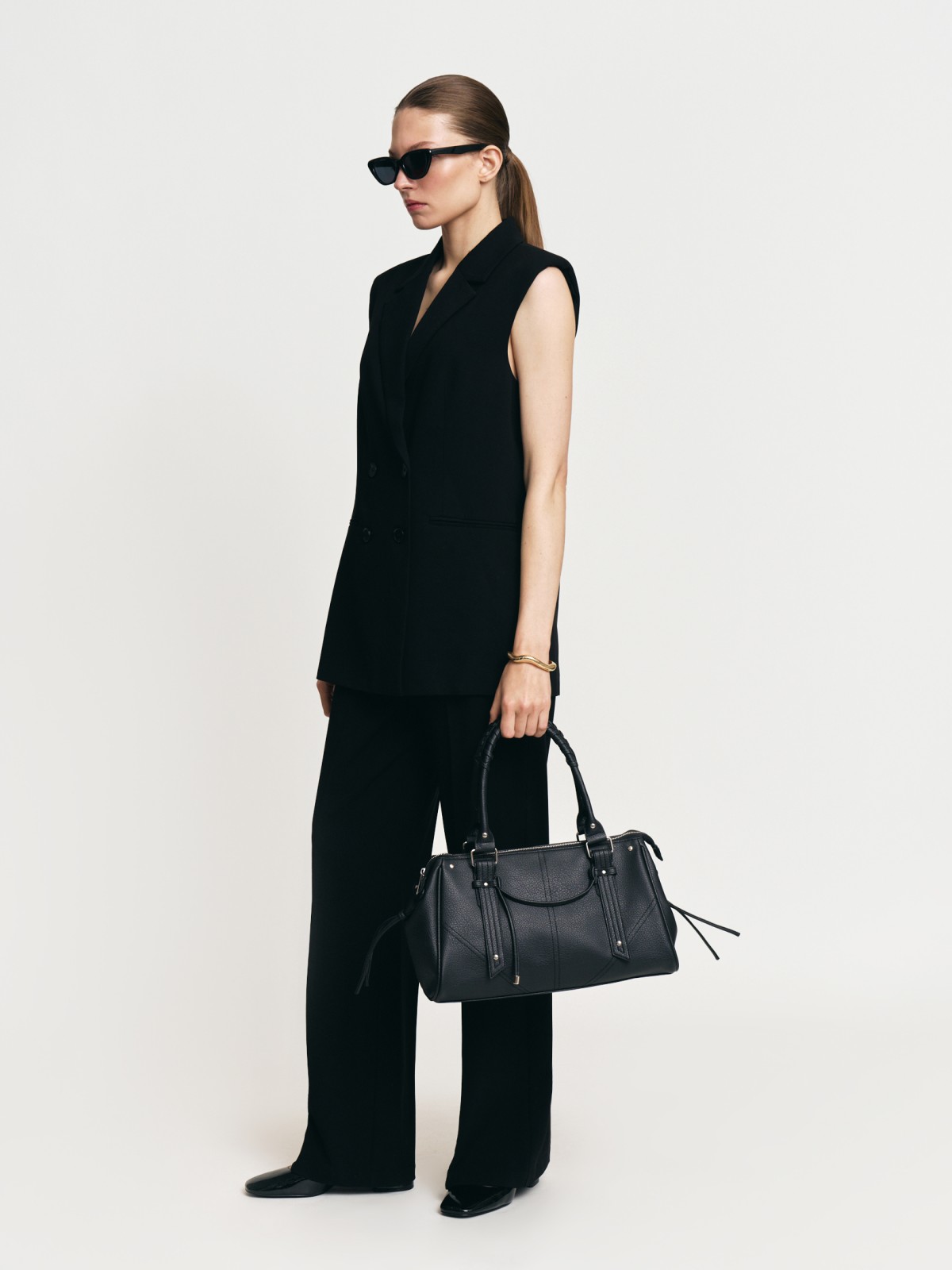 Классический удлинённый жилет на пуговицах