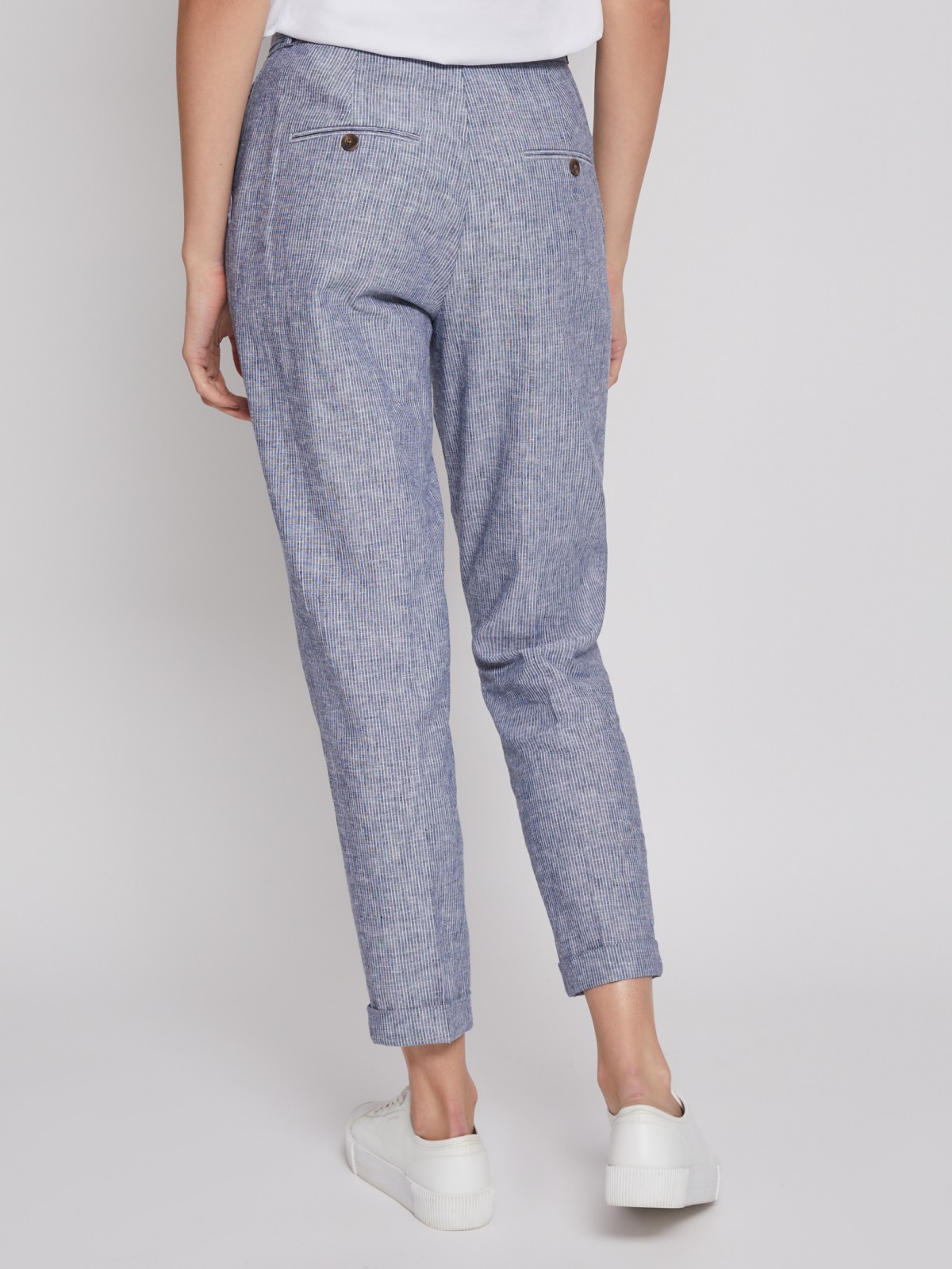 Брюки фасона Carrot с поясом