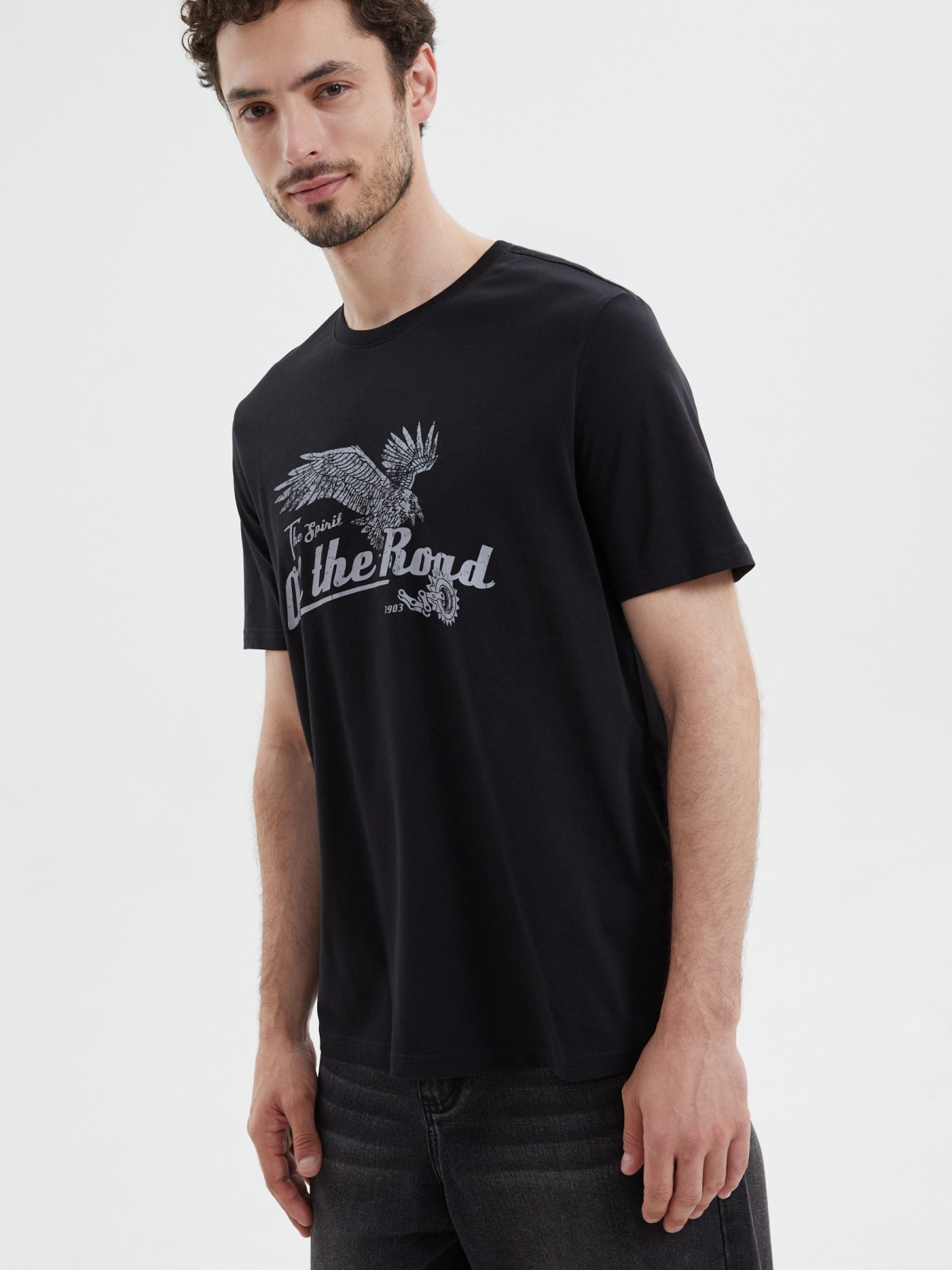 Футболка из хлопка с принтом