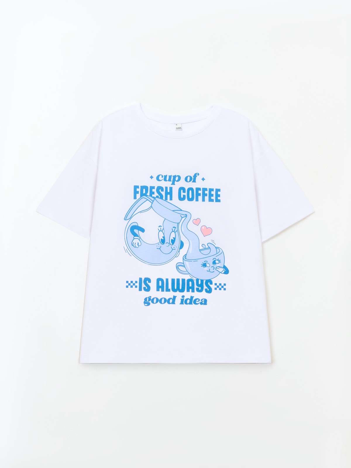 Футболка оверсайз из хлопка с принтом