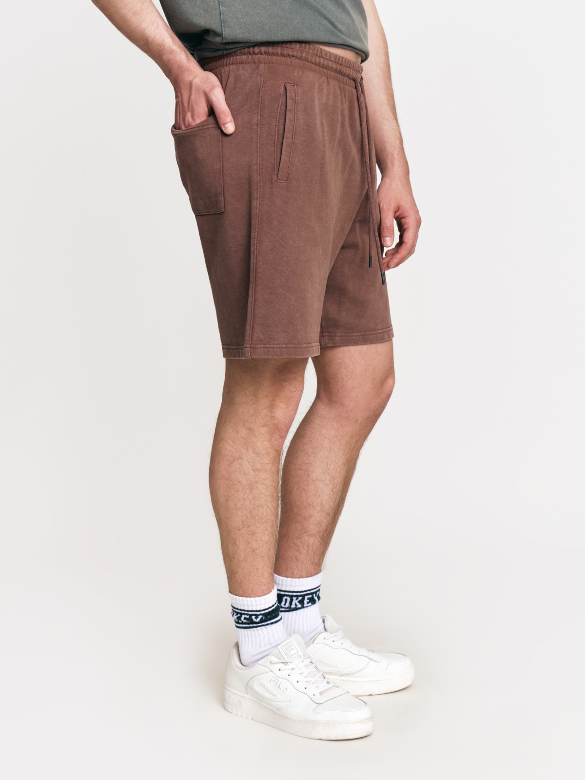 Трикотажные шорты из хлопка на резинке