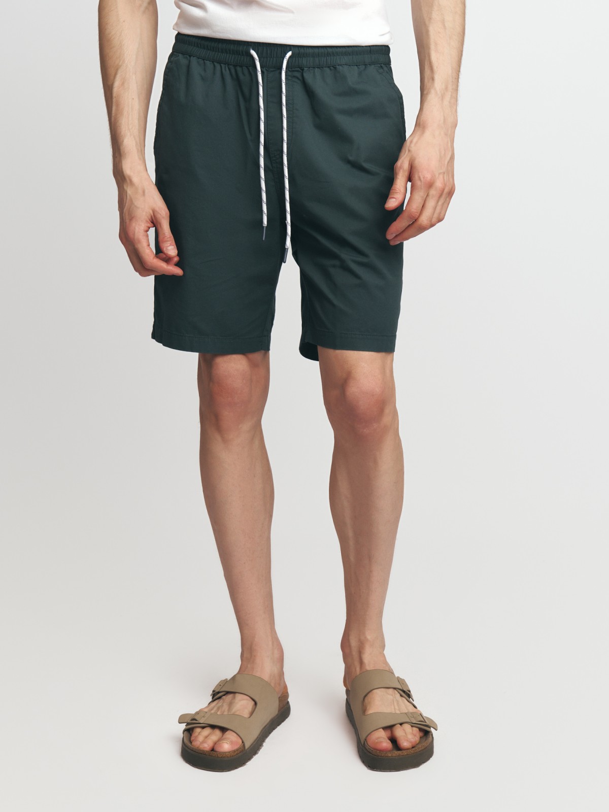 Удлинённые шорты на резинке из хлопка