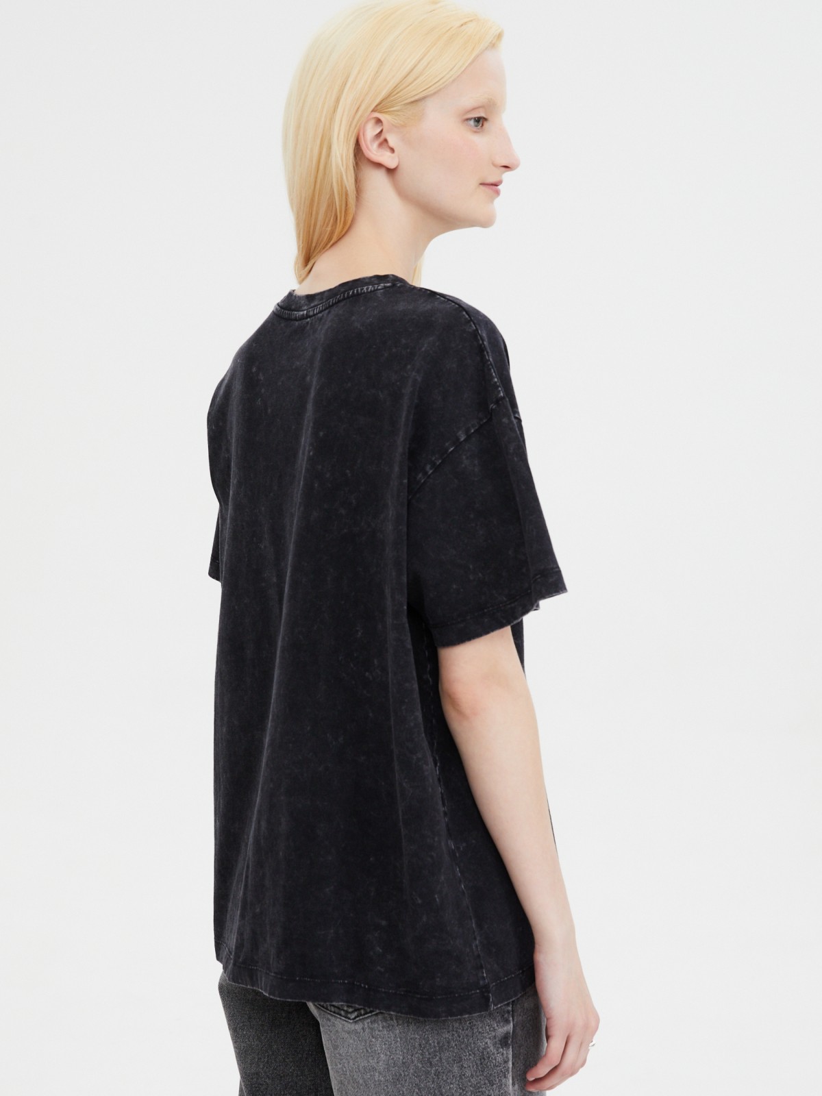 Футболка оверсайз из хлопка с надписью