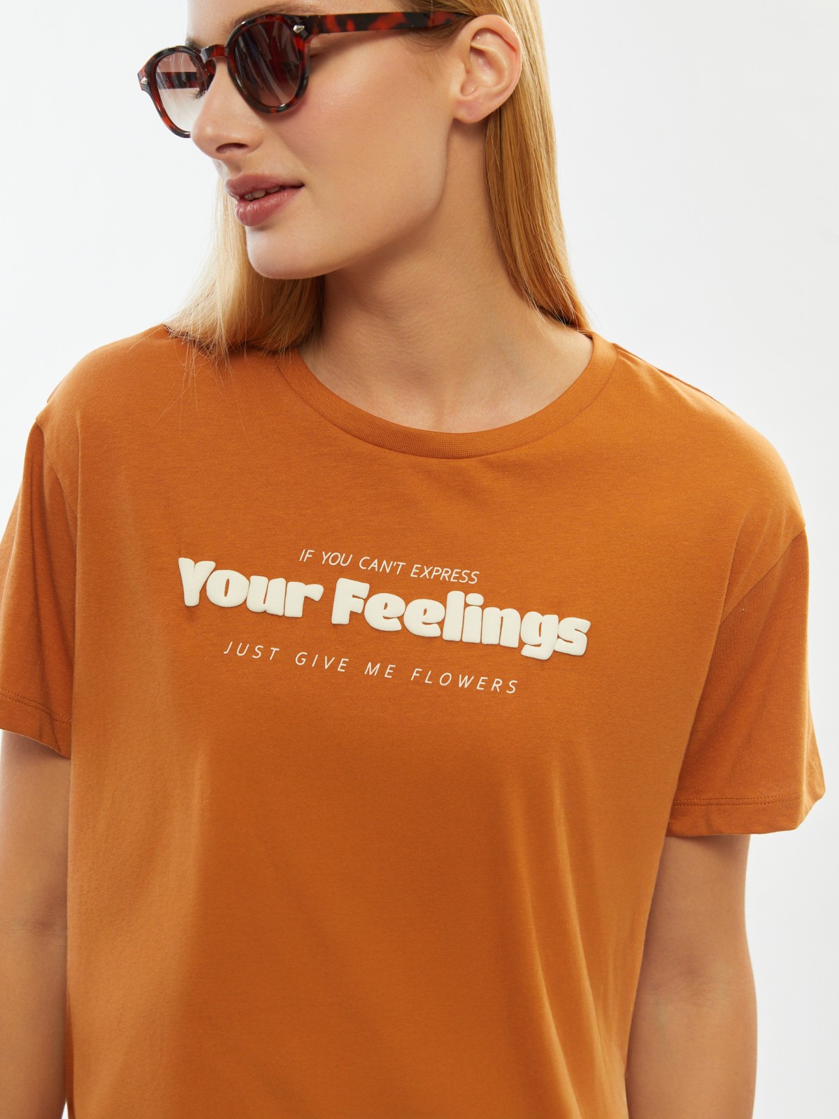 Футболка из хлопка с надписью