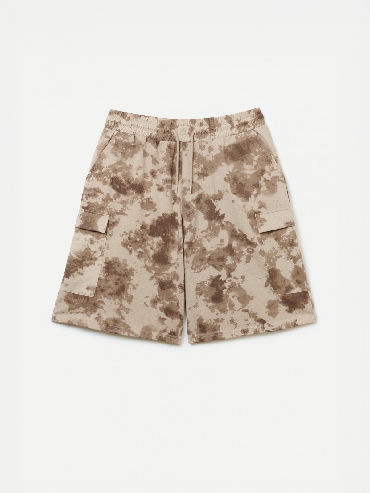 Трикотажные шорты карго на резинке из хлопка