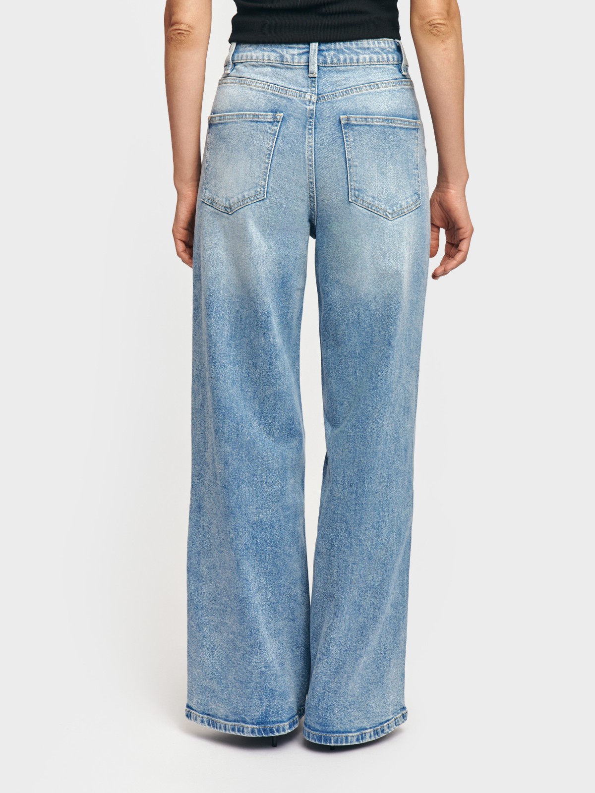 Джинсы Wide из хлопка с высокой посадкой