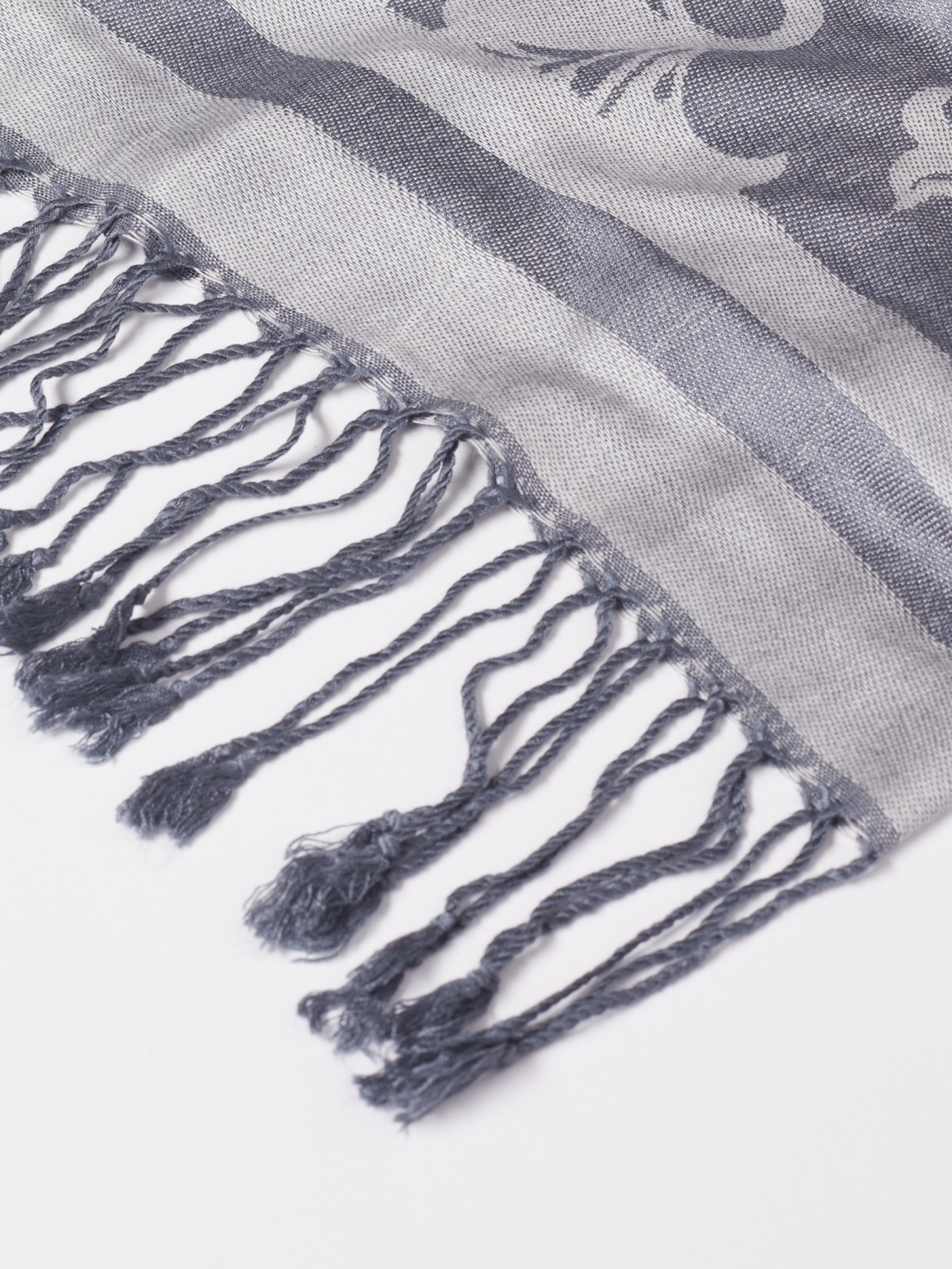 Тканевый шарф zolla 022119159045, цвет серый, размер No_size - фото 3