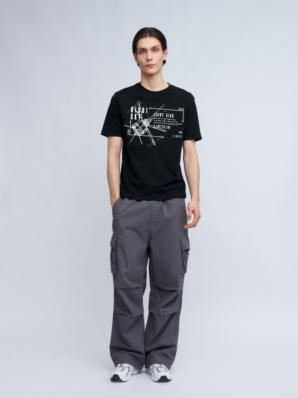 Брюки-джоггеры из хлопка с карманами карго