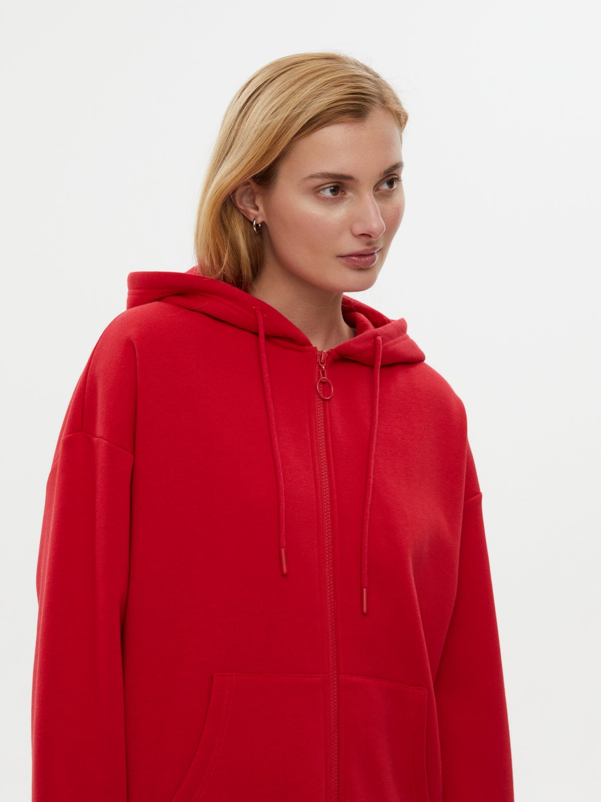 Утеплённая оверсайз толстовка с начёсом