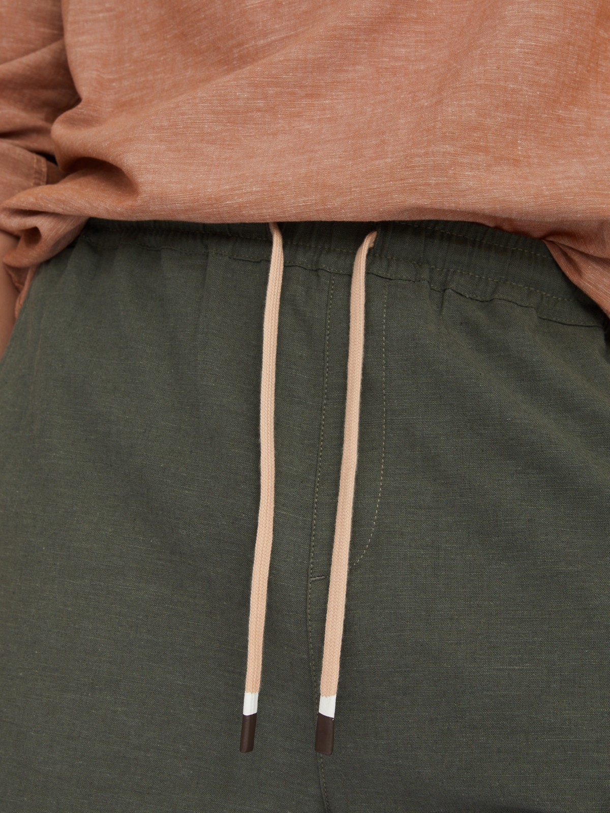 Шорты на резинке из льна