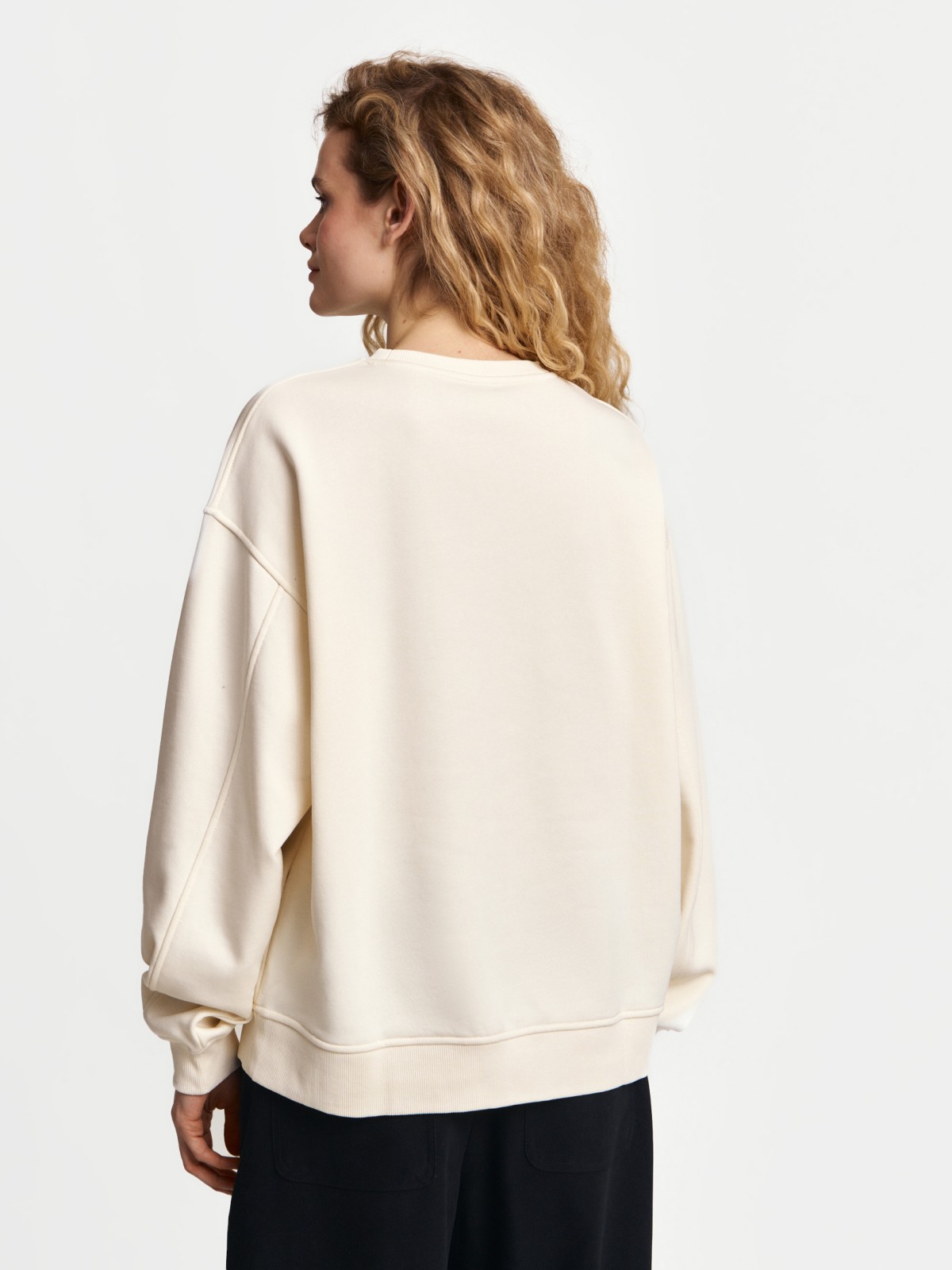 Однотонный трикотажный свитшот