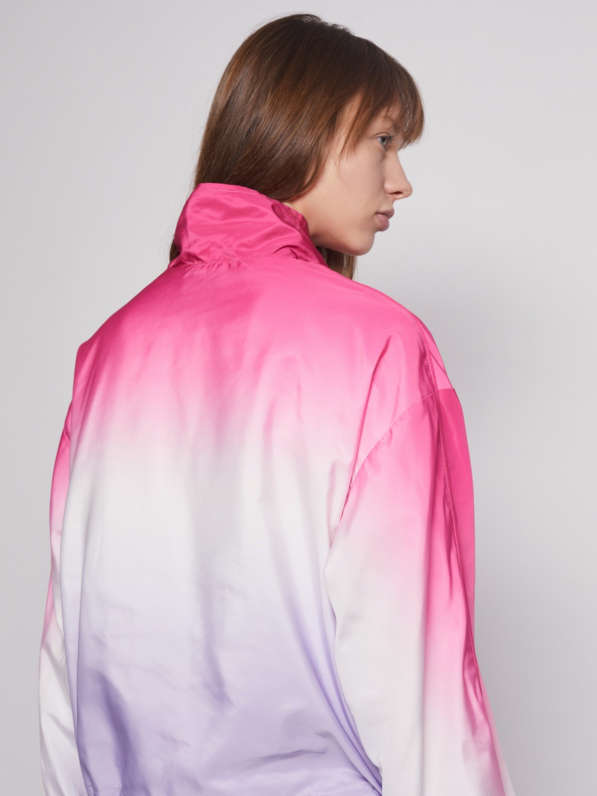 Куртка-ветровка zolla 022215650074, цвет фуксия, размер XS - фото 5
