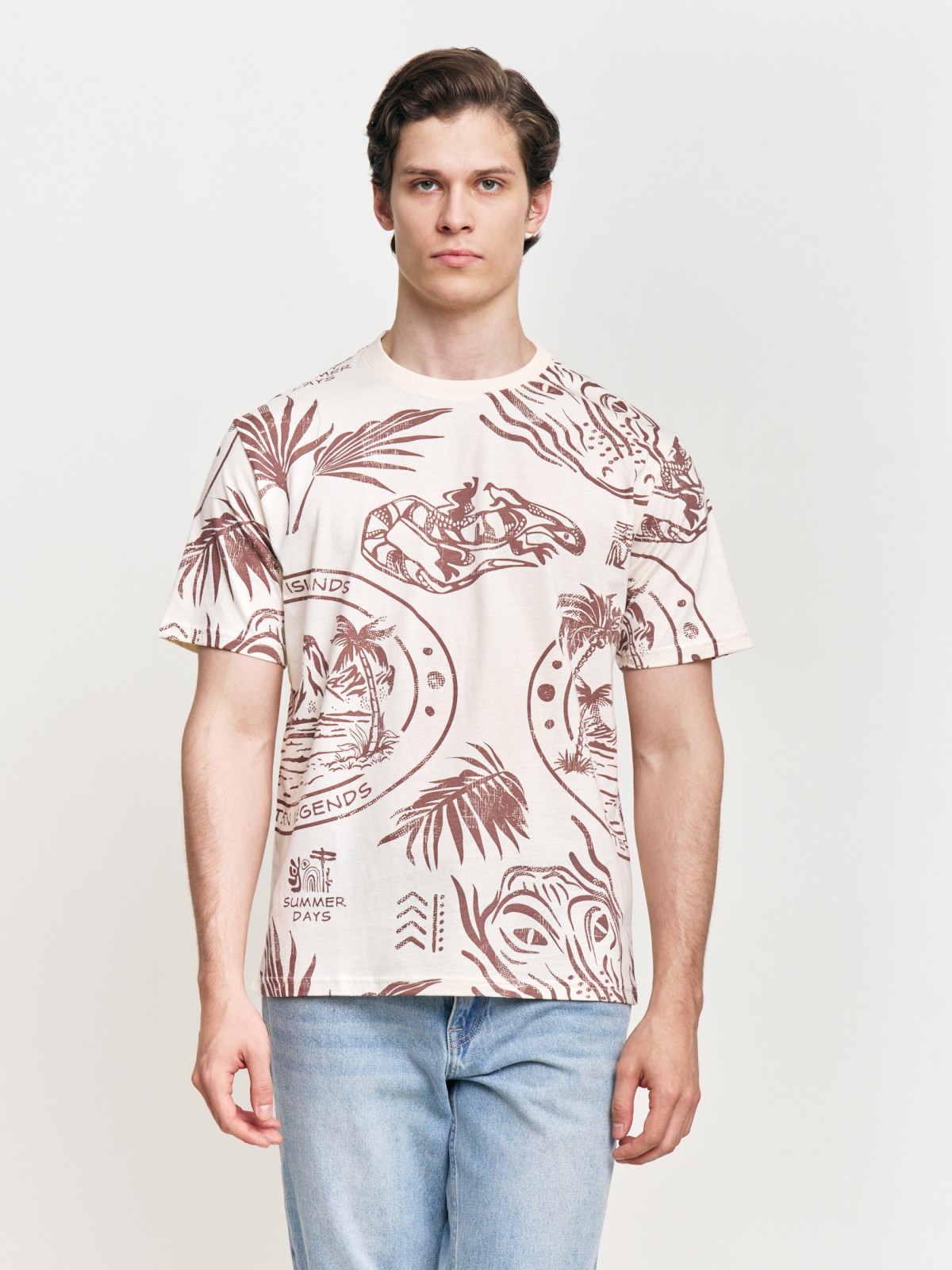 Футболка из хлопка с принтом