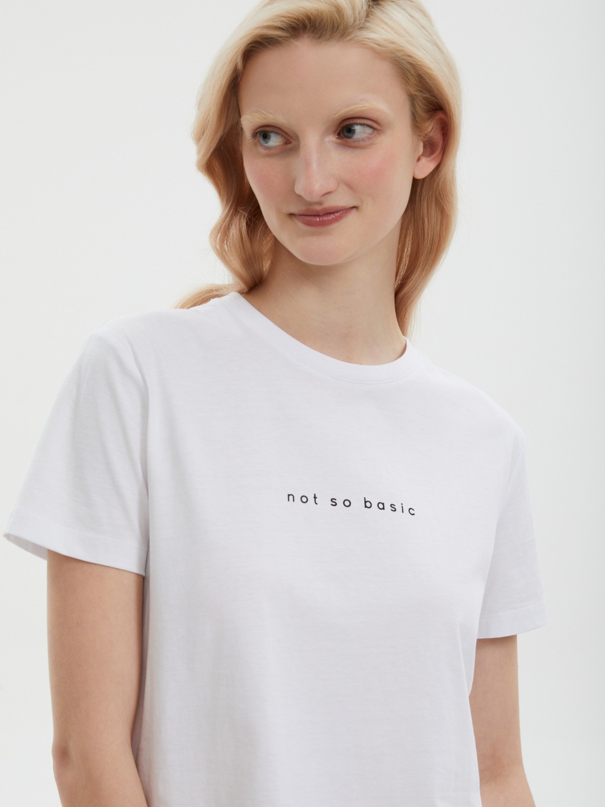 Футболка из хлопка с принтом-надписью