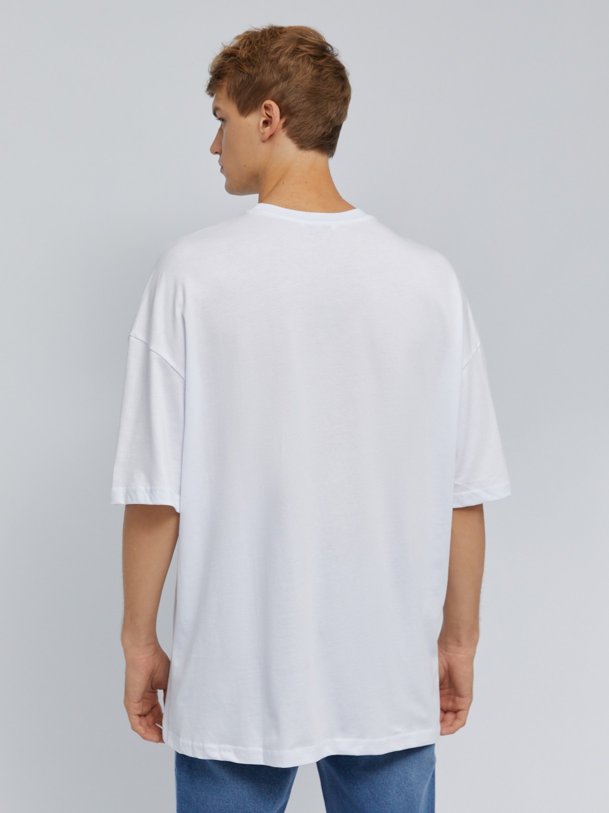 Футболка оверсайз из хлопка с принтом