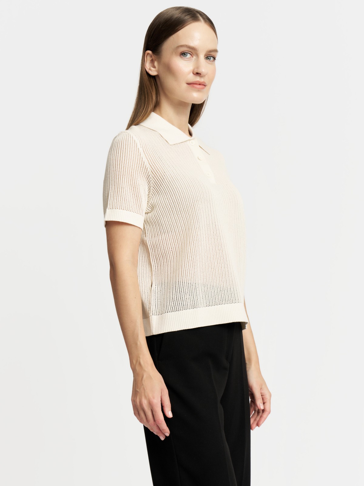 Джемпер поло с коротким рукавом