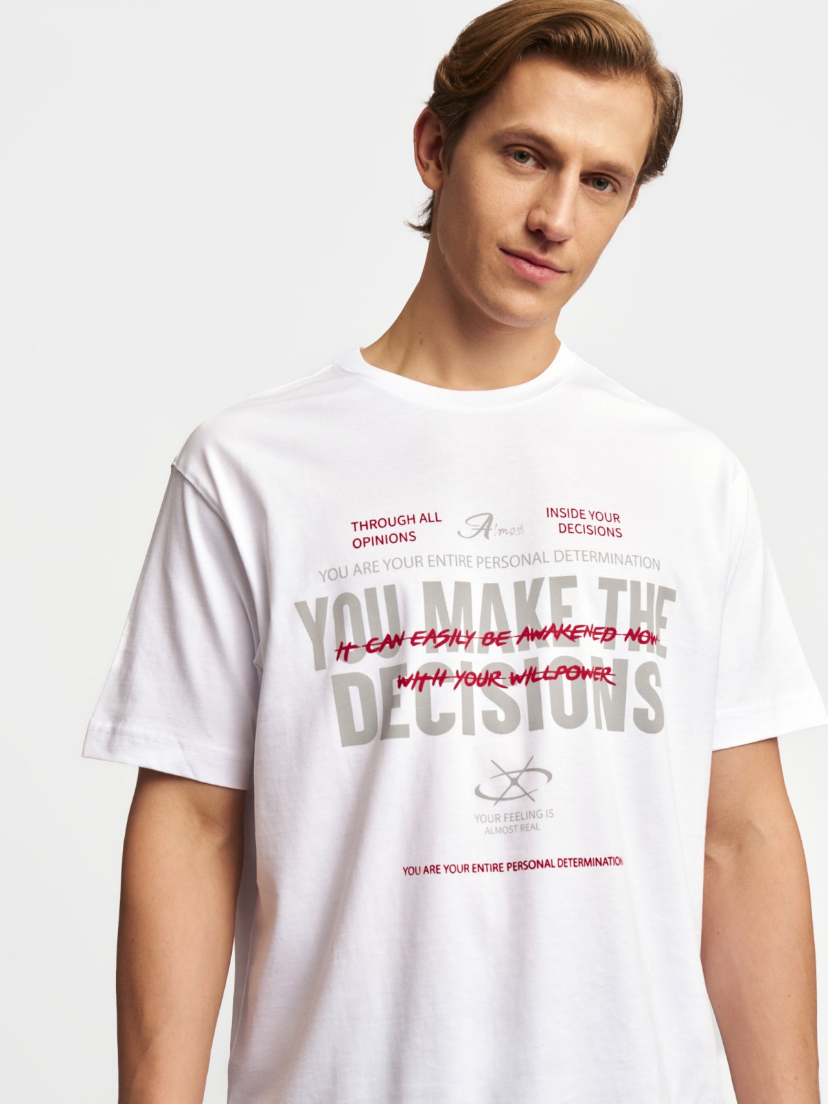 Футболка оверсайз из хлопка с принтом