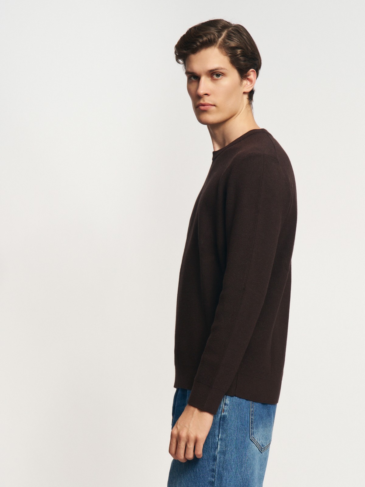 Трикотажный джемпер с длинным рукавом