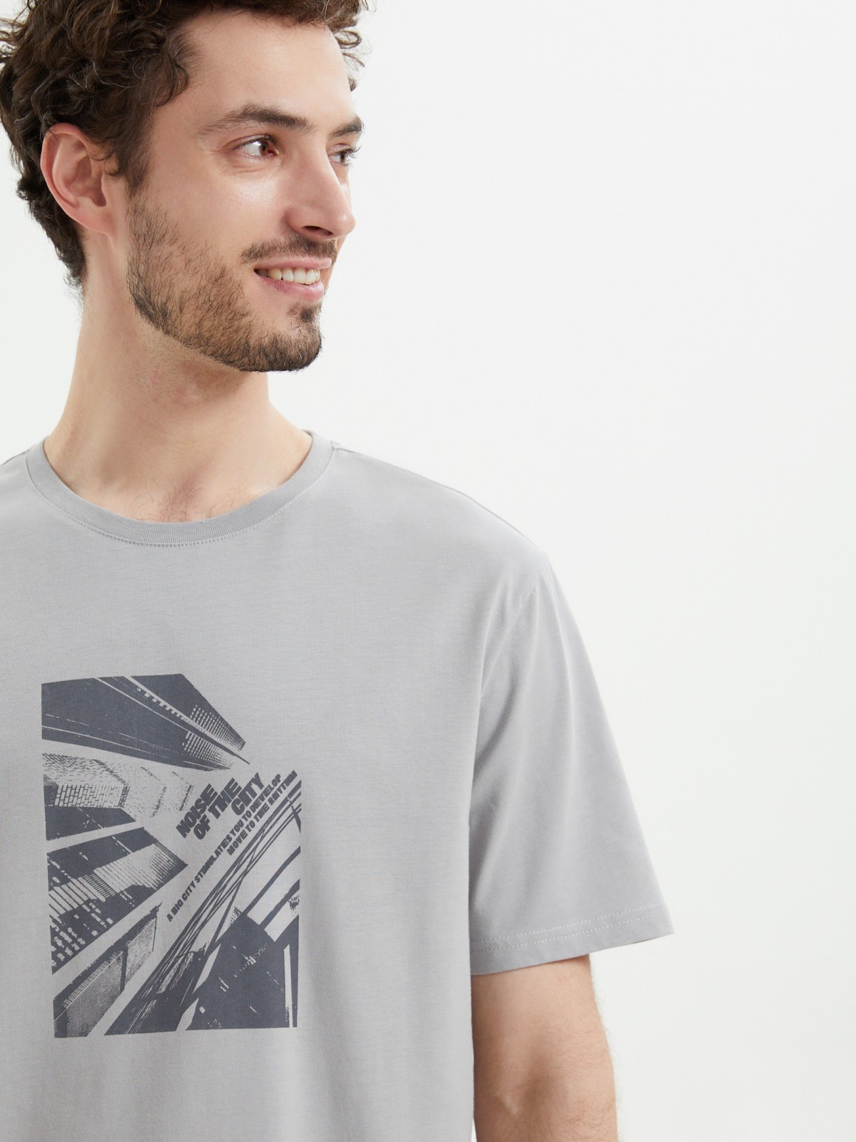 Футболка из хлопка с принтом