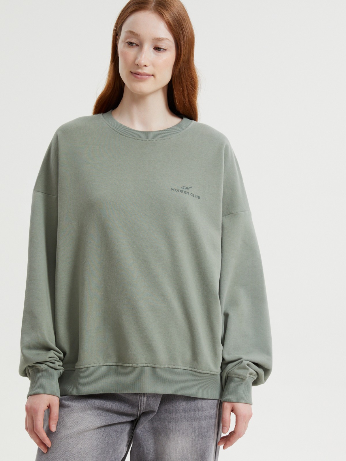 Утеплённый свитшот из хлопка с начёсом