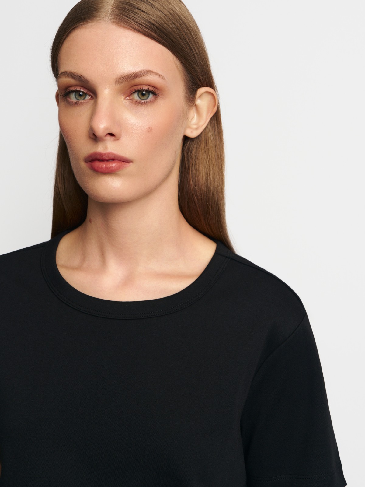 Футболка из хлопка однотонная