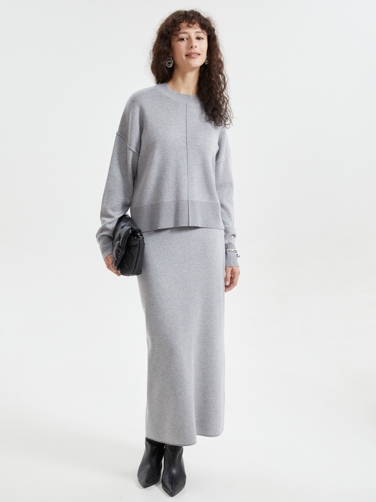 Трикотажный джемпер с длинным рукавом