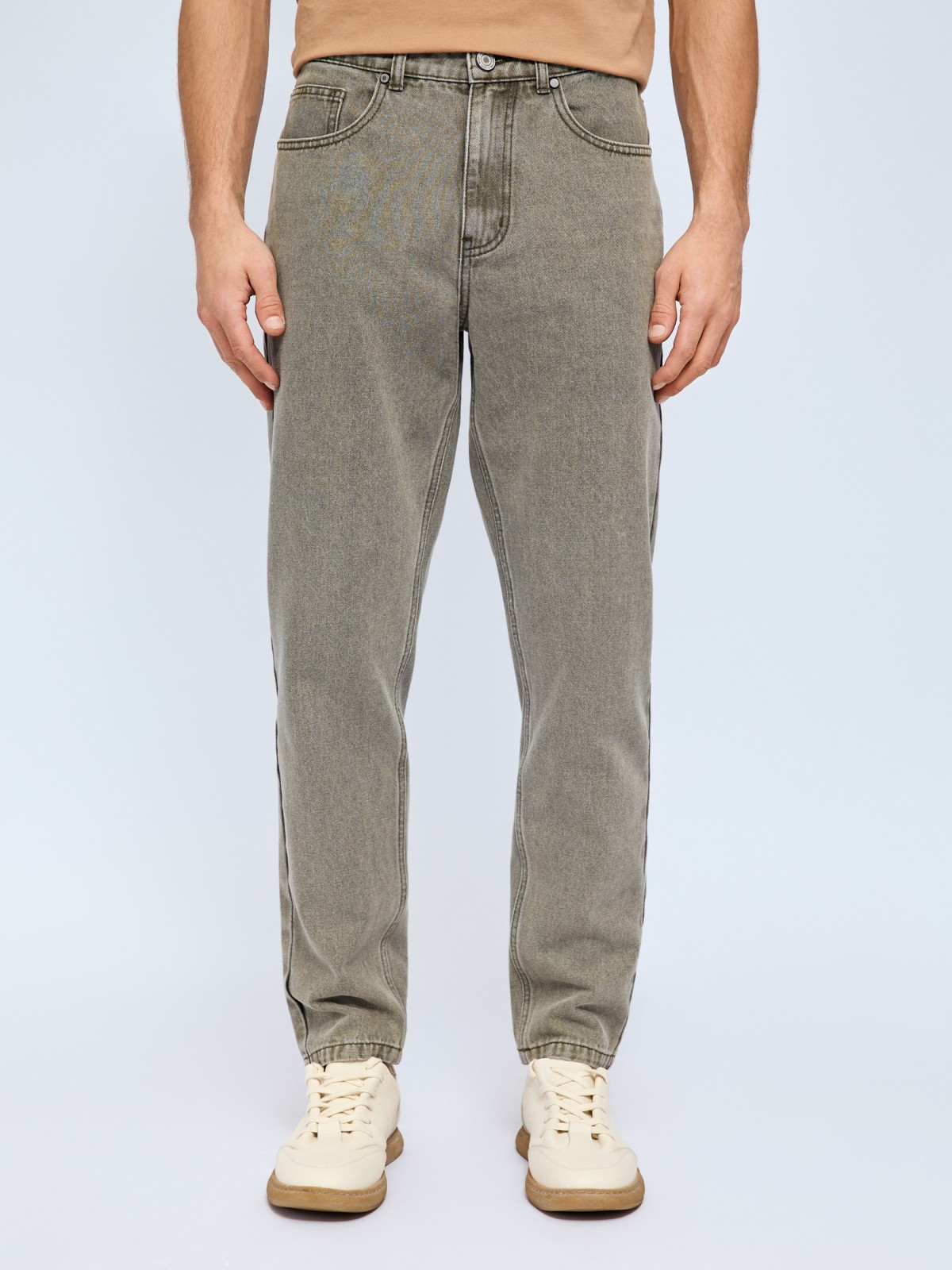 Джинсы фасона Carrot из хлопка