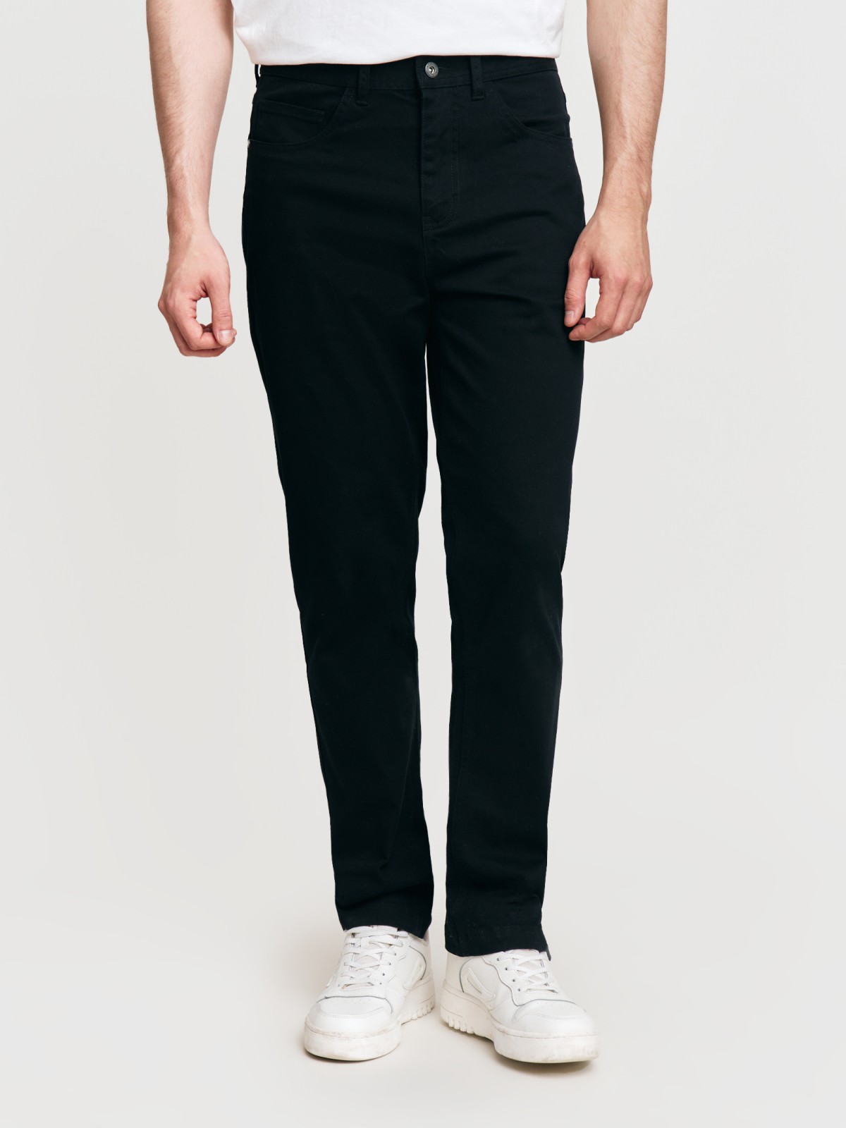 Брюки силуэта Slim из хлопка