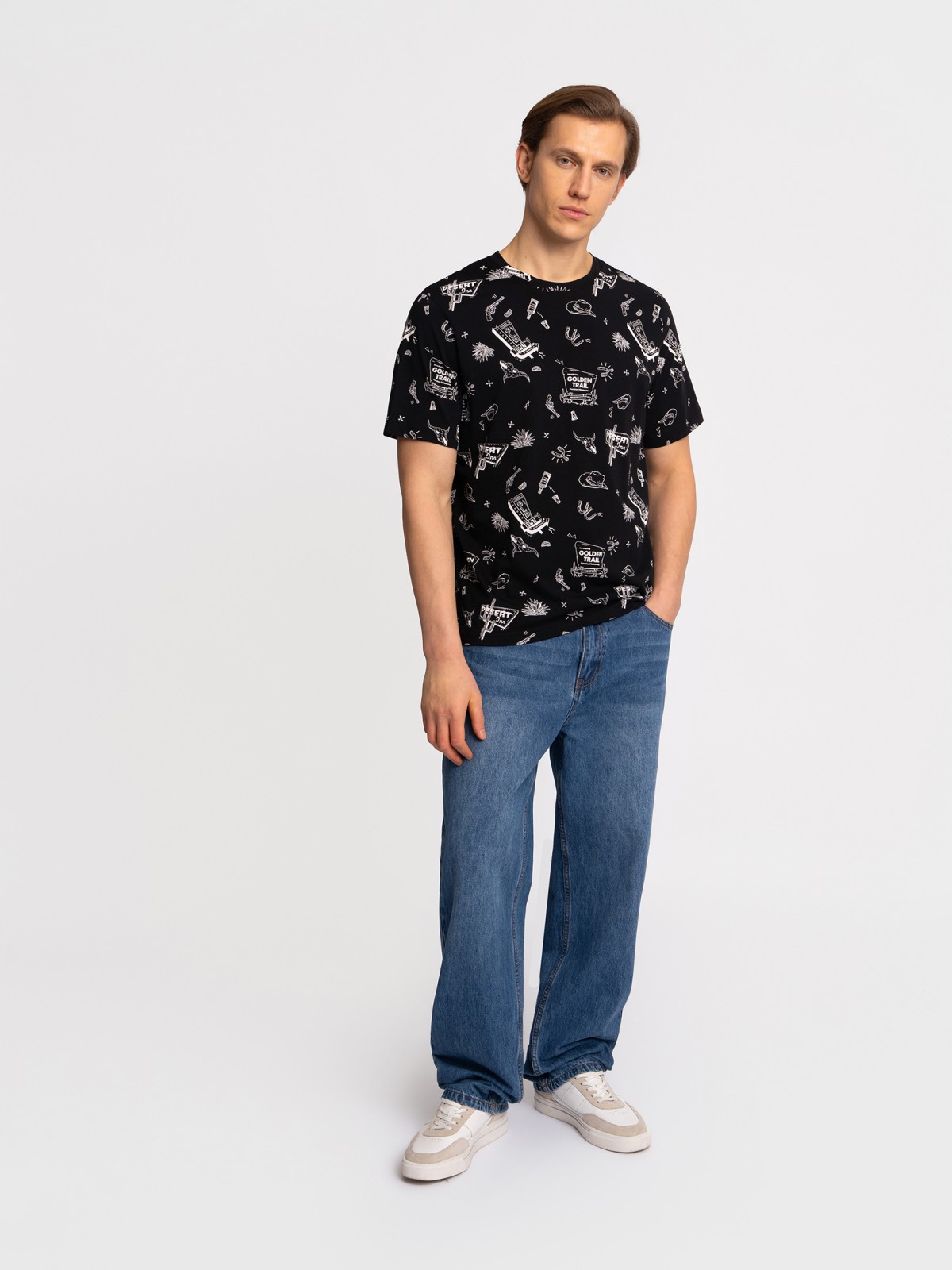 Футболка из хлопка с принтом