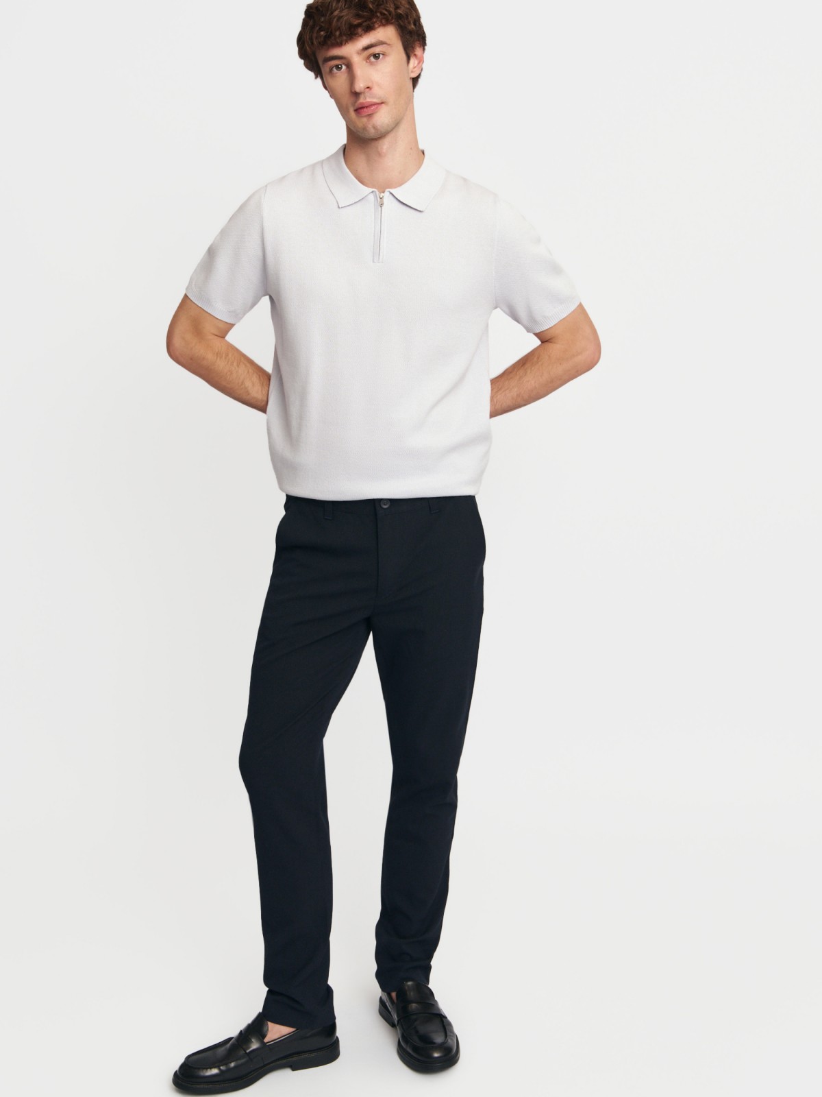 Брюки силуэта Slim в клетку