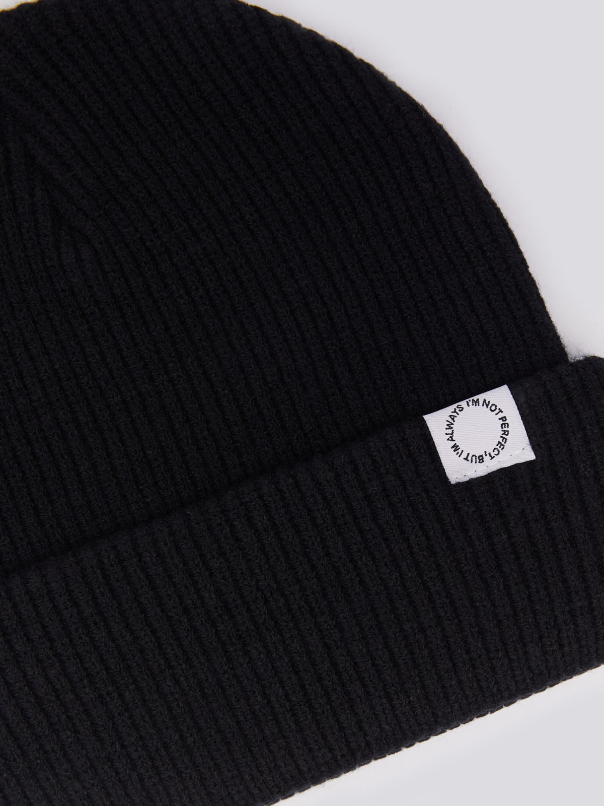 Трикотажная шапка-бини с отворотом zolla 02411927J045, цвет черный, размер 54-58 - фото 2