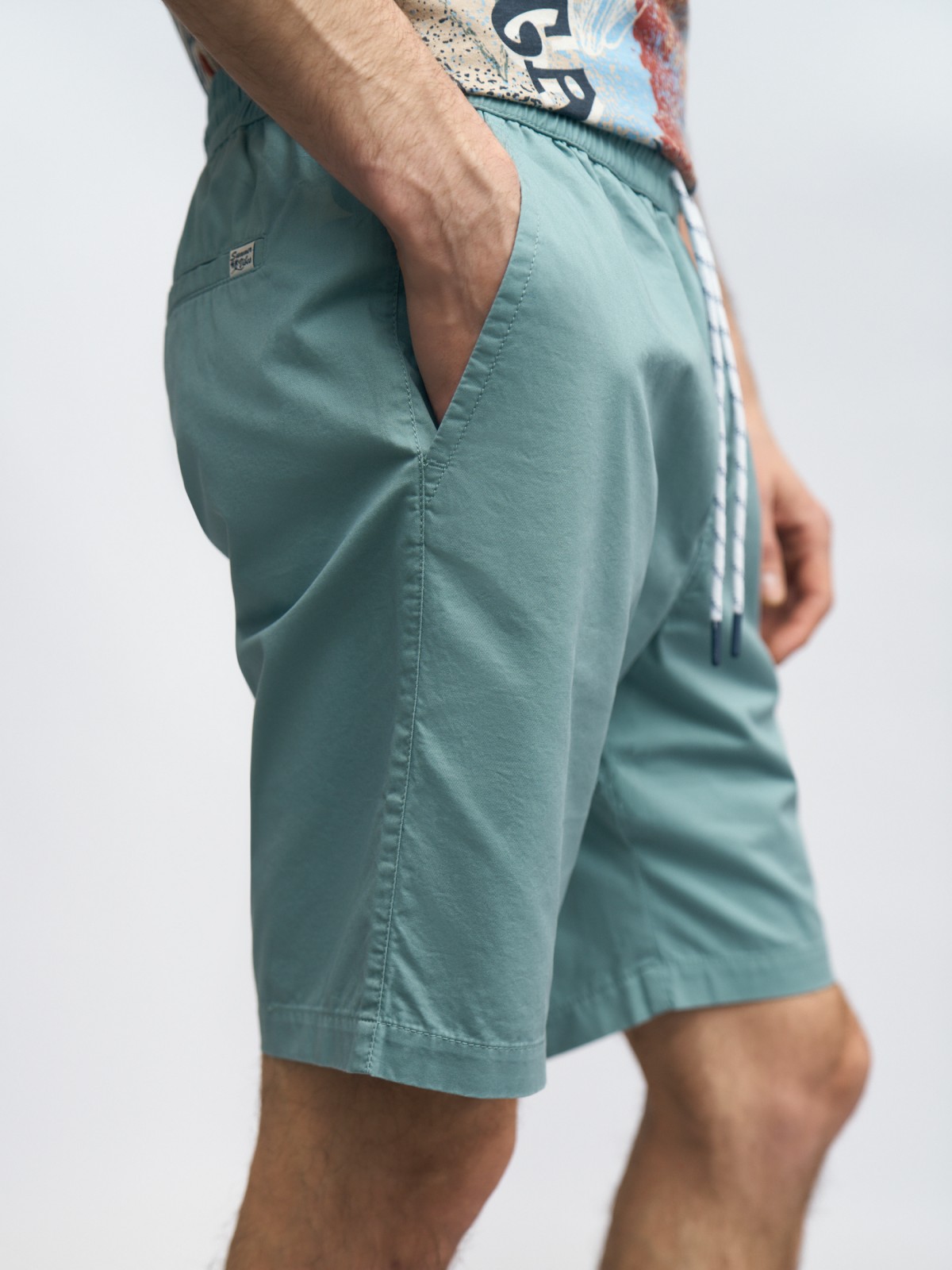 Удлинённые шорты на резинке из хлопка