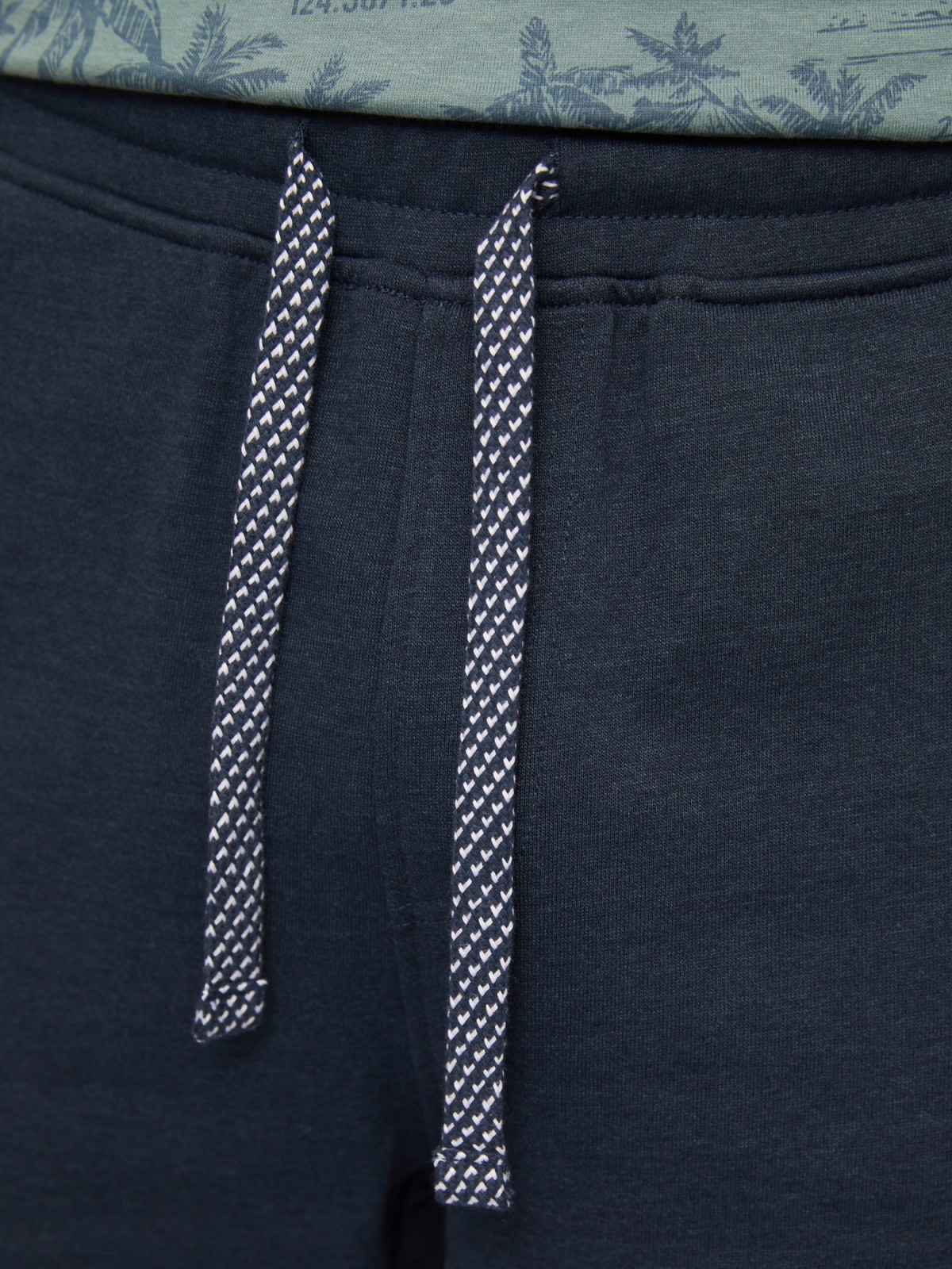 Трикотажные шорты на резинке zolla 014237J75022, цвет темно-бирюзовый, размер S - фото 3