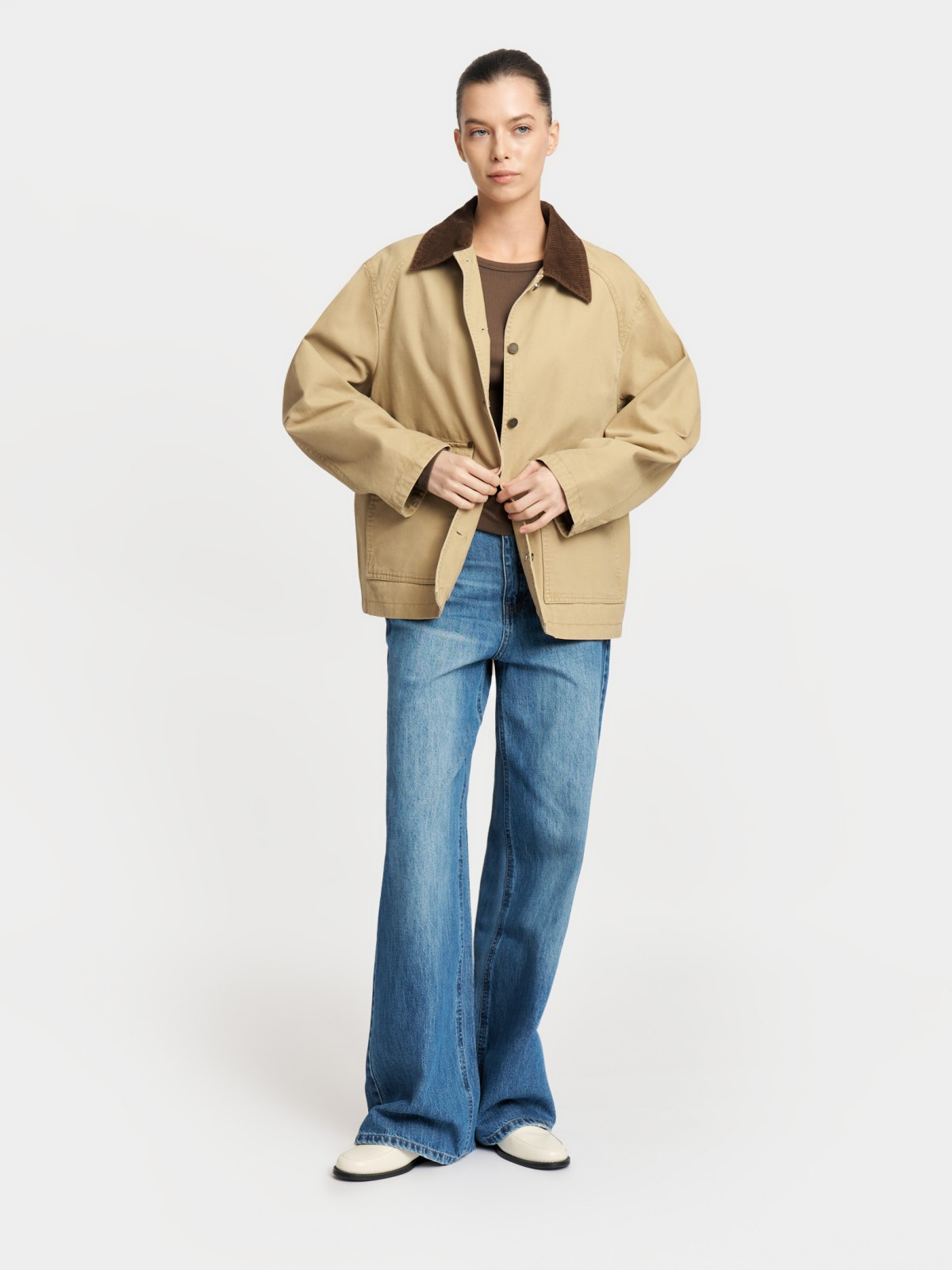 Куртка из хлопка на пуговицах