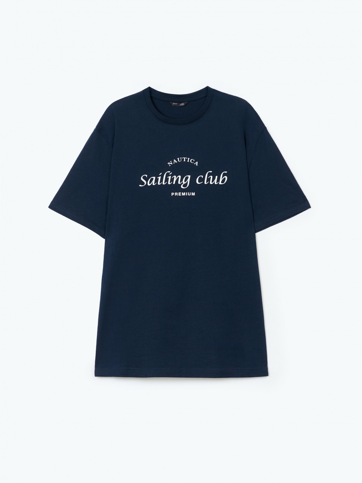 Футболка из хлопка с принтом-надписью