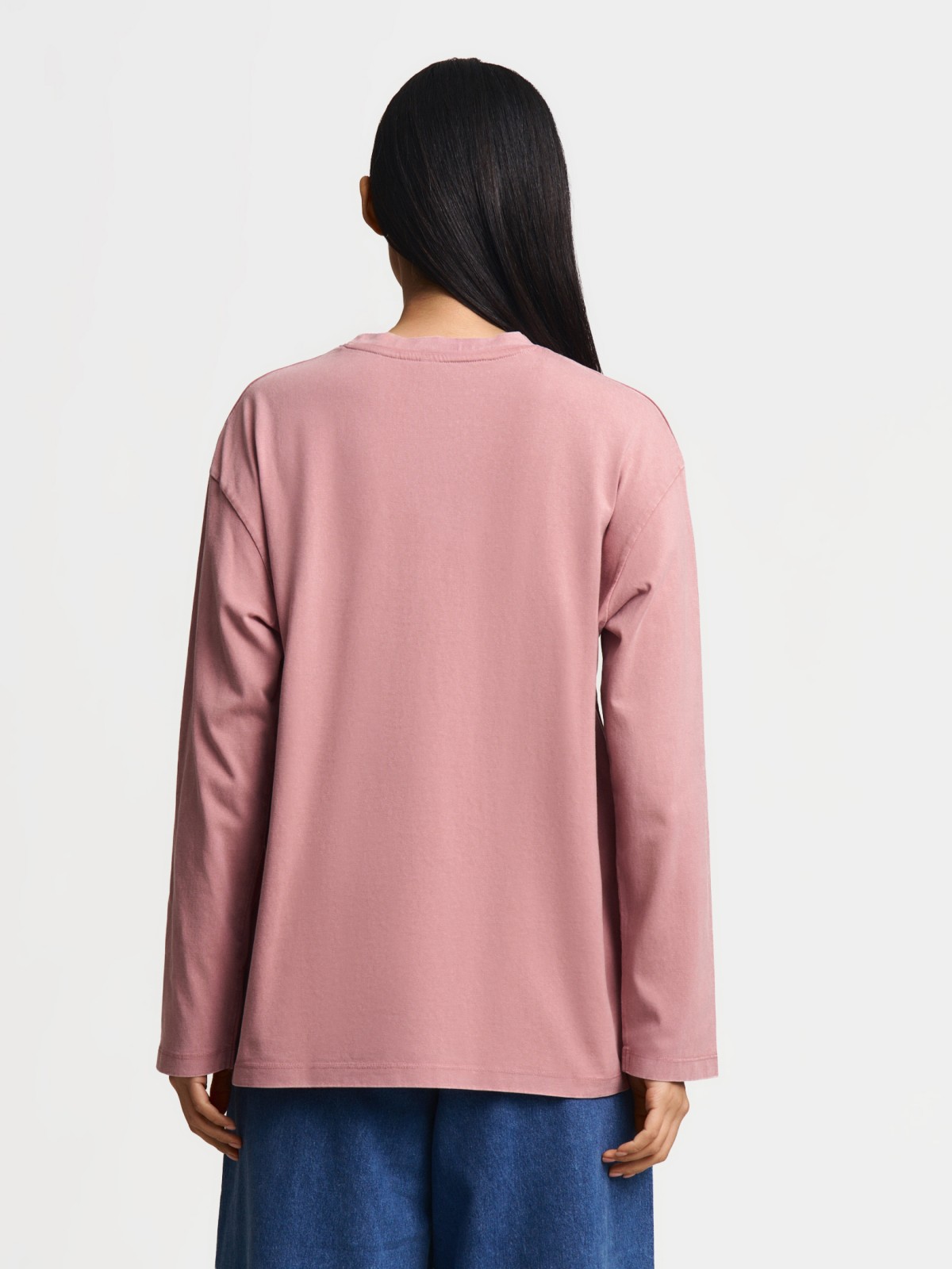 Трикотажный оверсайз лонгслив из хлопка