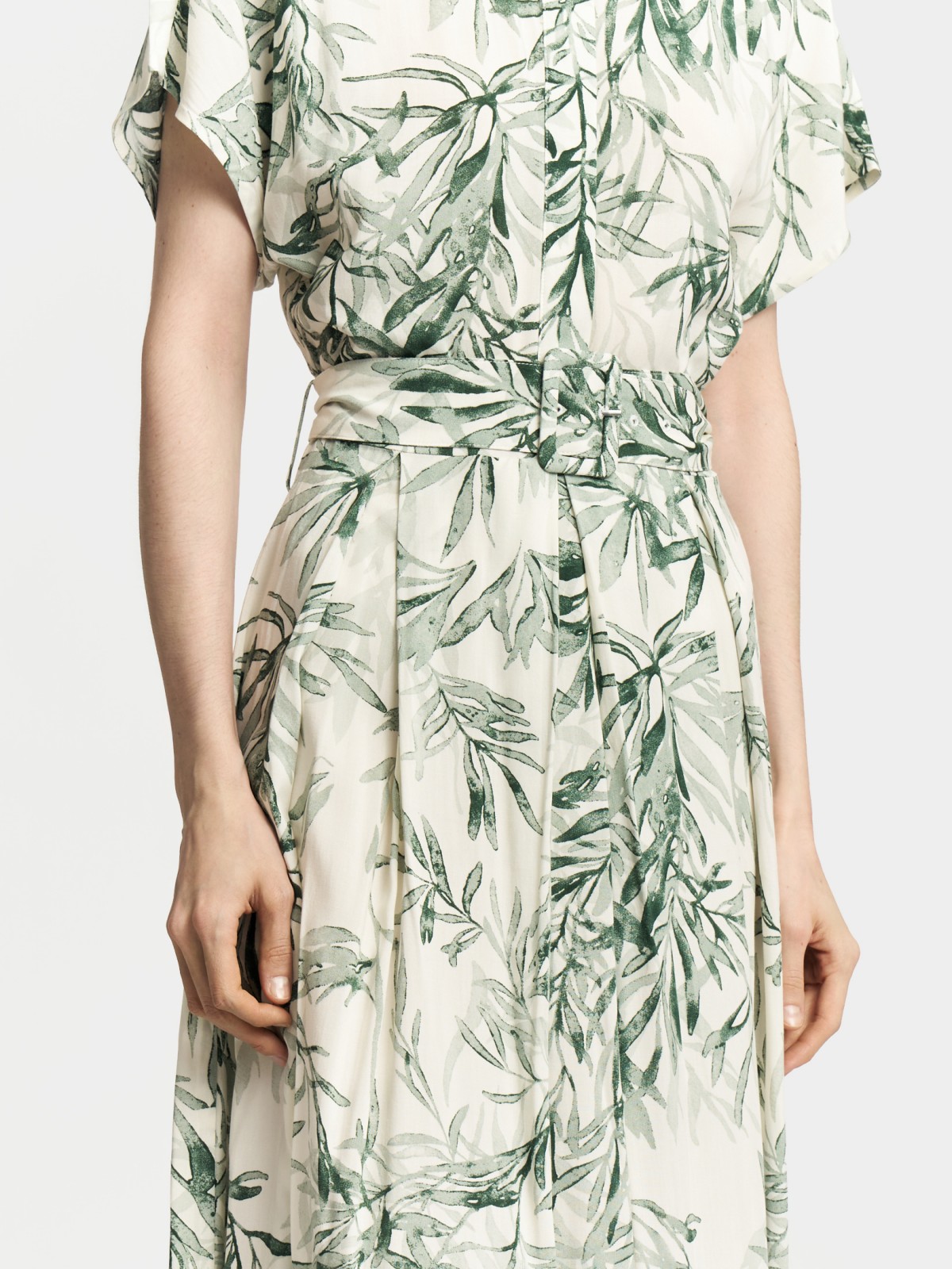 Платье-рубашка с принтом