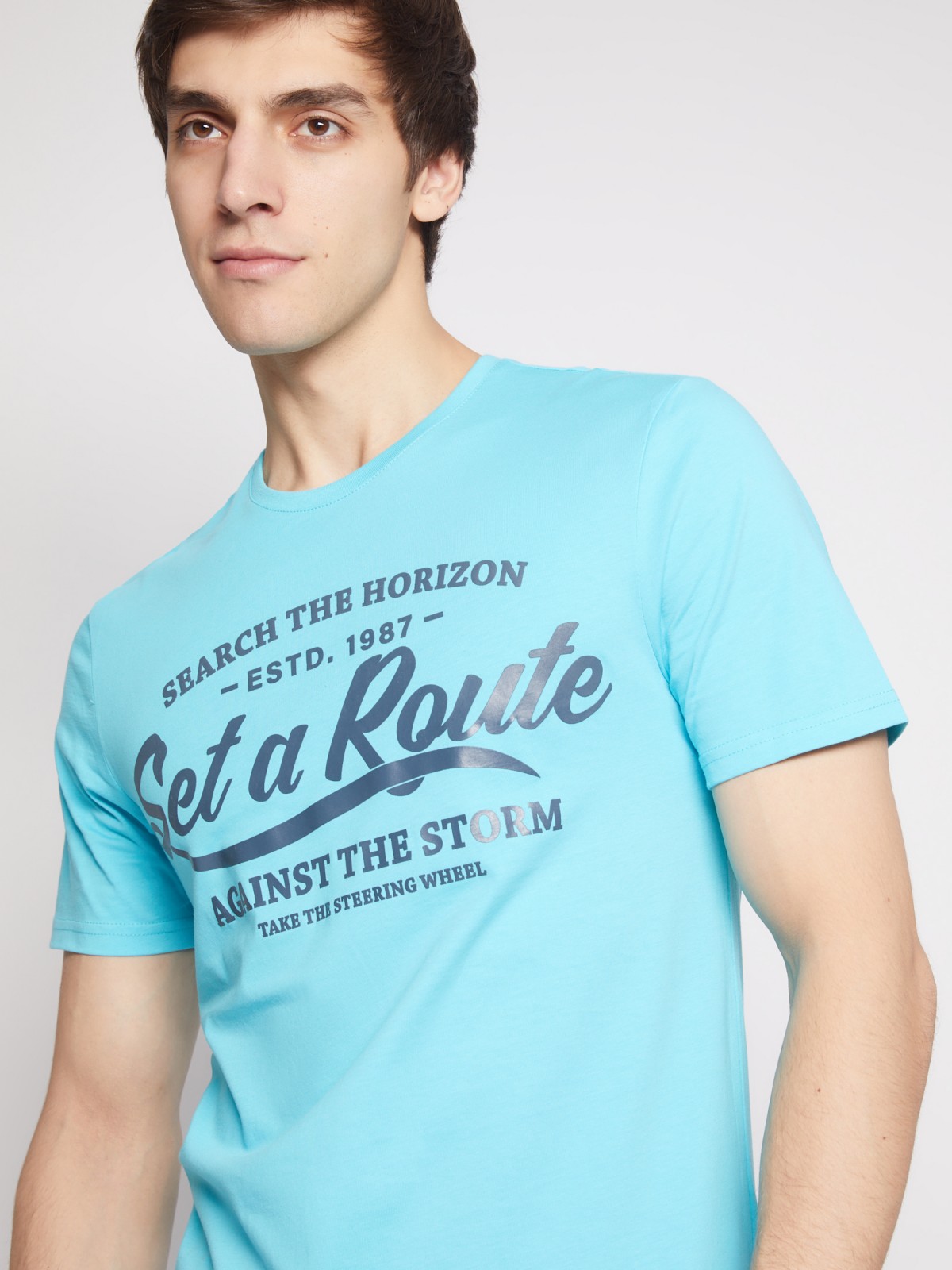 Футболка из хлопка с принтом