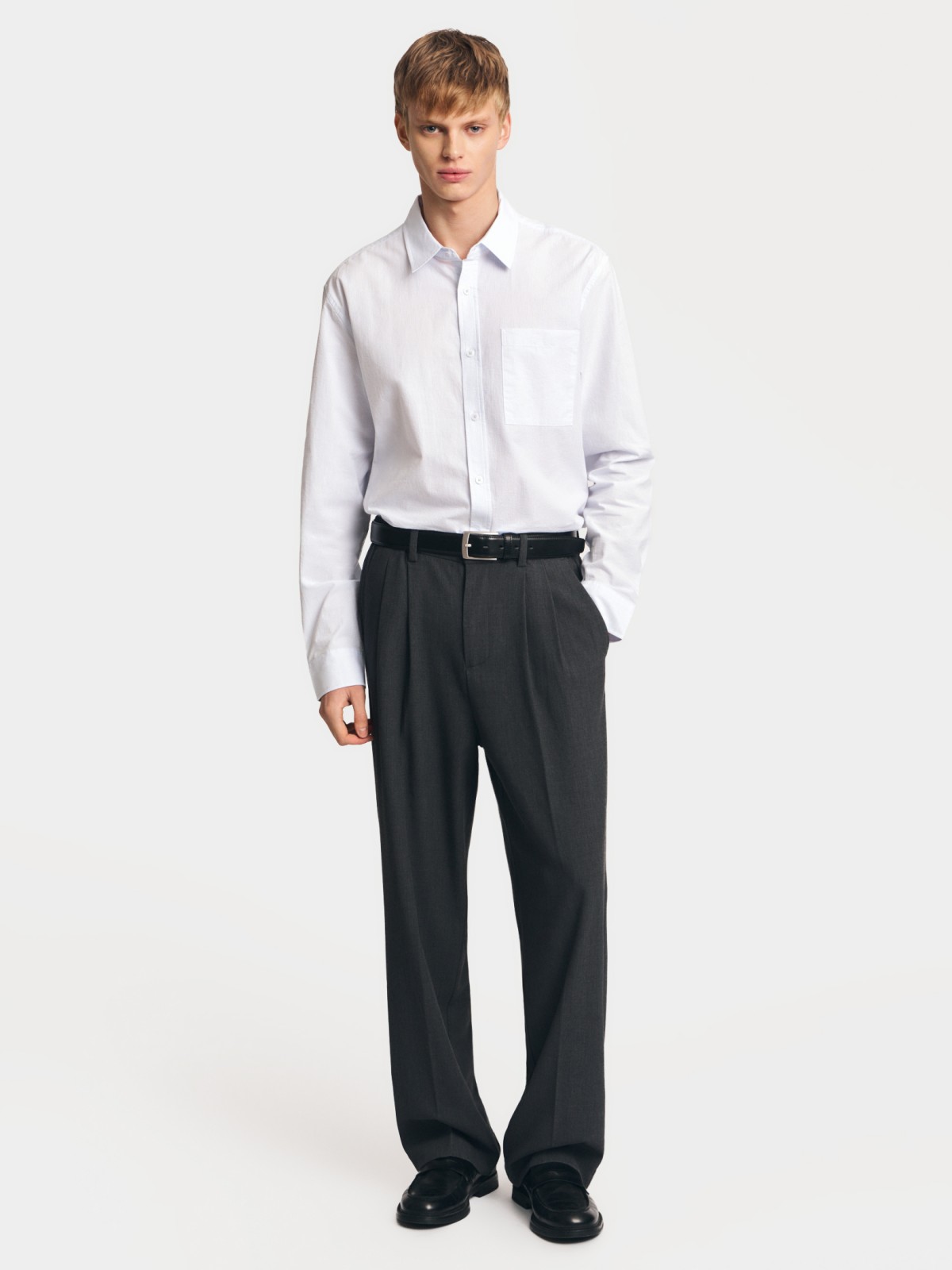 Рубашка в полоску из хлопка