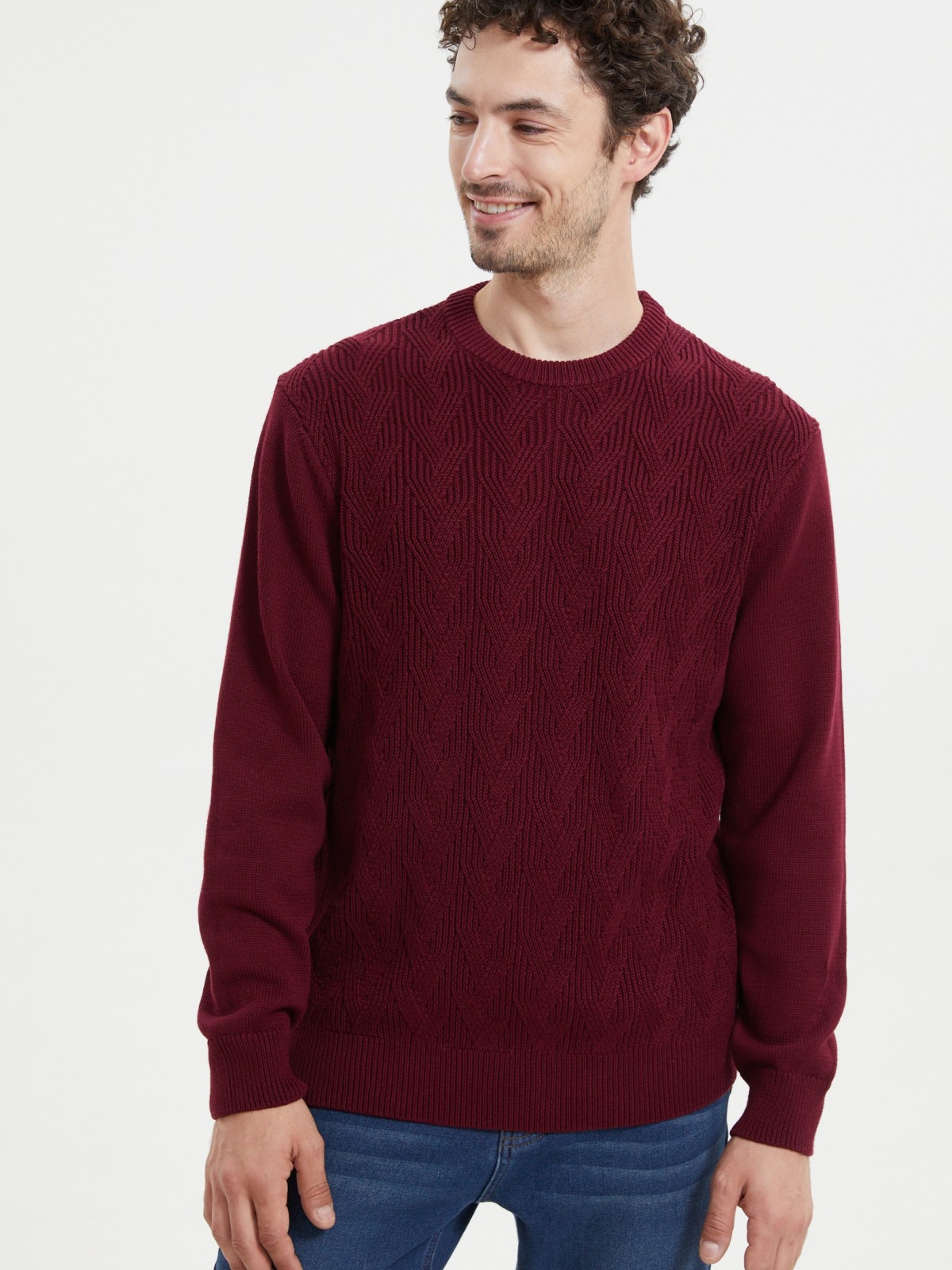 Вязаный джемпер с длинным рукавом