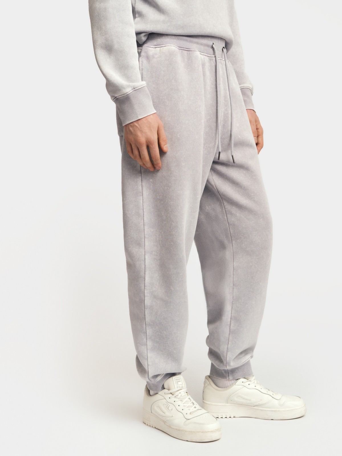 Трикотажные брюки-джоггеры с начёсом